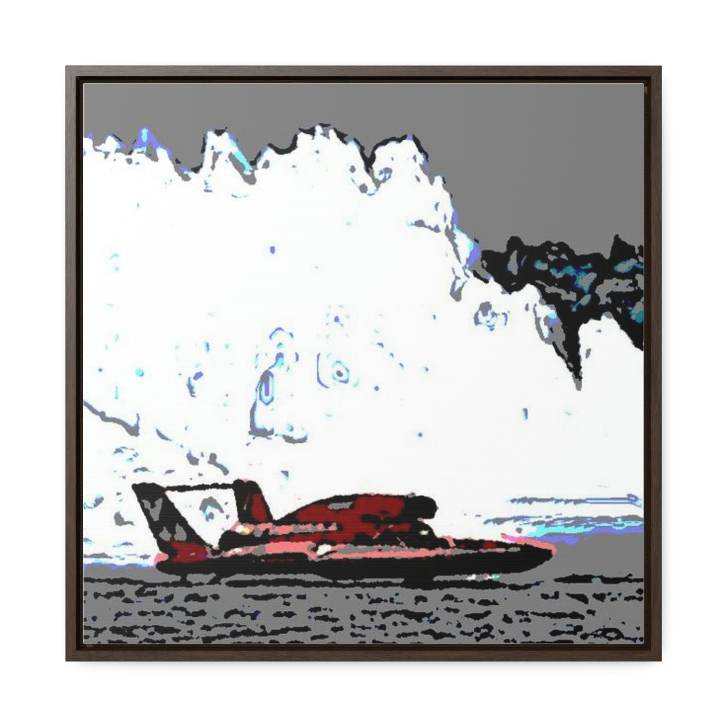 Gallery Canvas Wraps, Square Frame ...  Seattle Columbia Cup On Lake Washington ... "Dave Wilcox Heads For The Win" ... Associate Gift-Photo ... Original Works ...