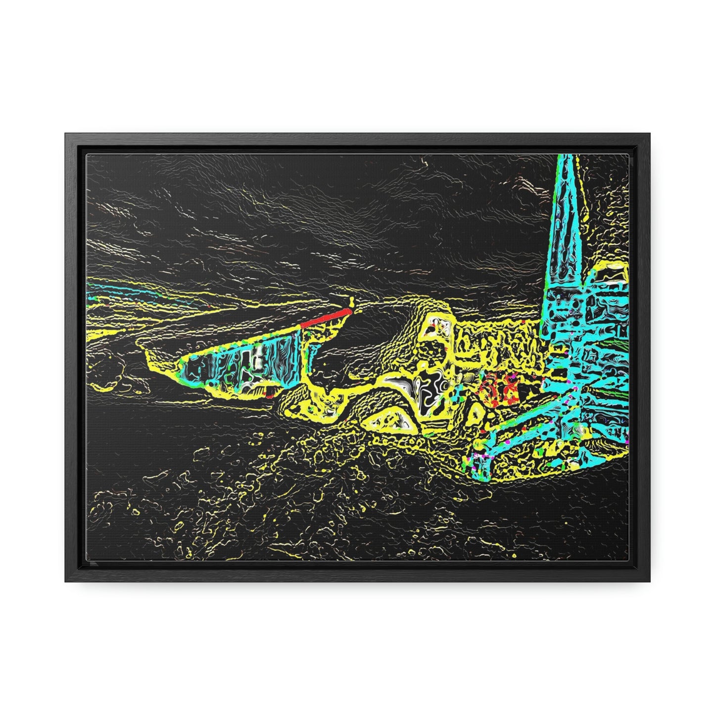 Gallery Canvas Wraps, Horizontal Frame ... "Snow Vehicle In Snow Storm At-Rest" ... Circa 12Mar23 ... Central Idaho ... 18-Hours Rendering Time: Original Works ...