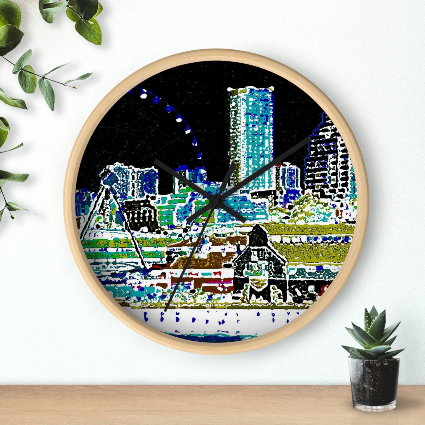 Wall clock ... That Classic Wheel ... 'Seattle's Wheel' ... & An Old Classic Waterside Vendors ...  'Family Archives' ... Original Works ...