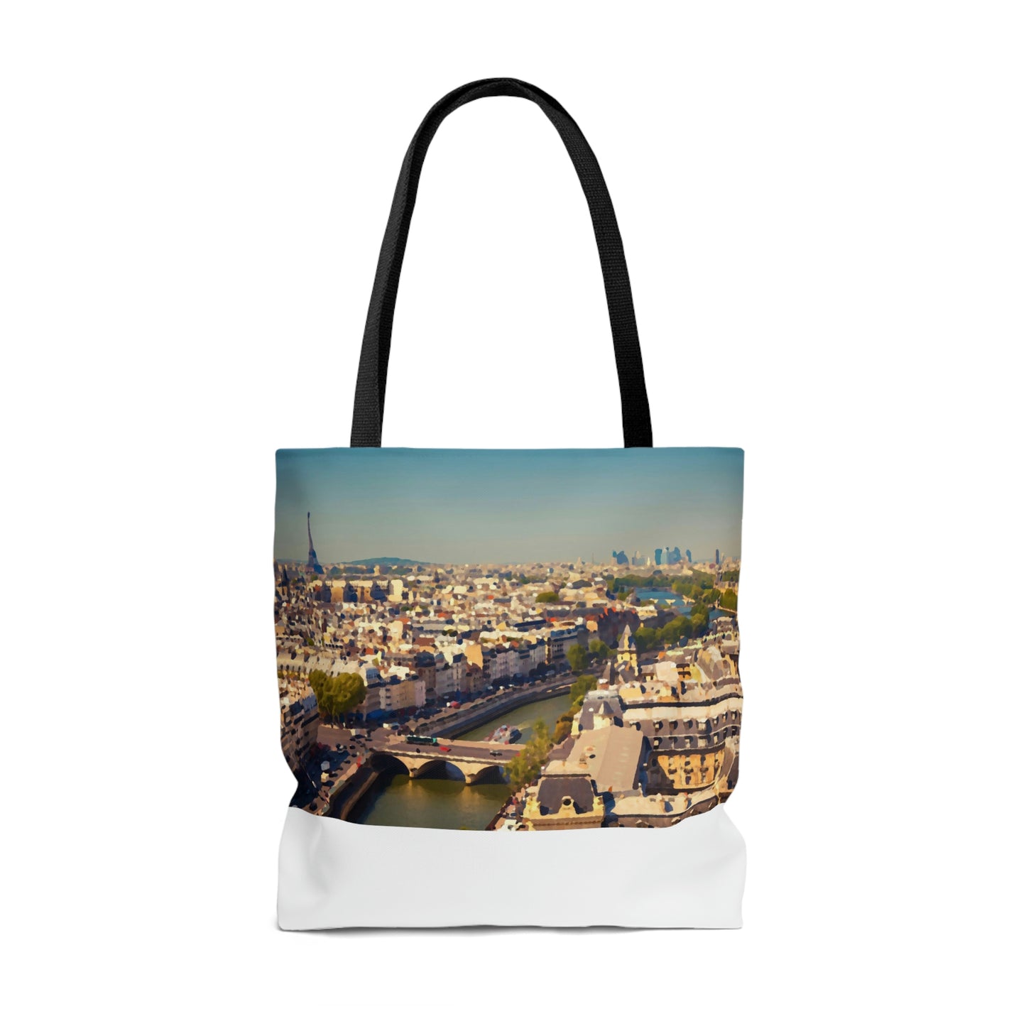AOP Tote Bag ... Au Paris ... "Along The River Seine" ... Barbara Joan Bonnell-Holt: 1972 ... Original Works ...