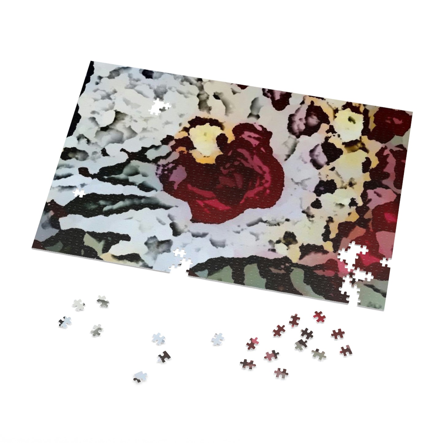 Jigsaw Puzzle (30, 110, 252, 500,1000-Piece) ... "A Friendly Flower" ... Pointsettia 'Pointing' ... Original Works ... (Supplied Photograph) ...