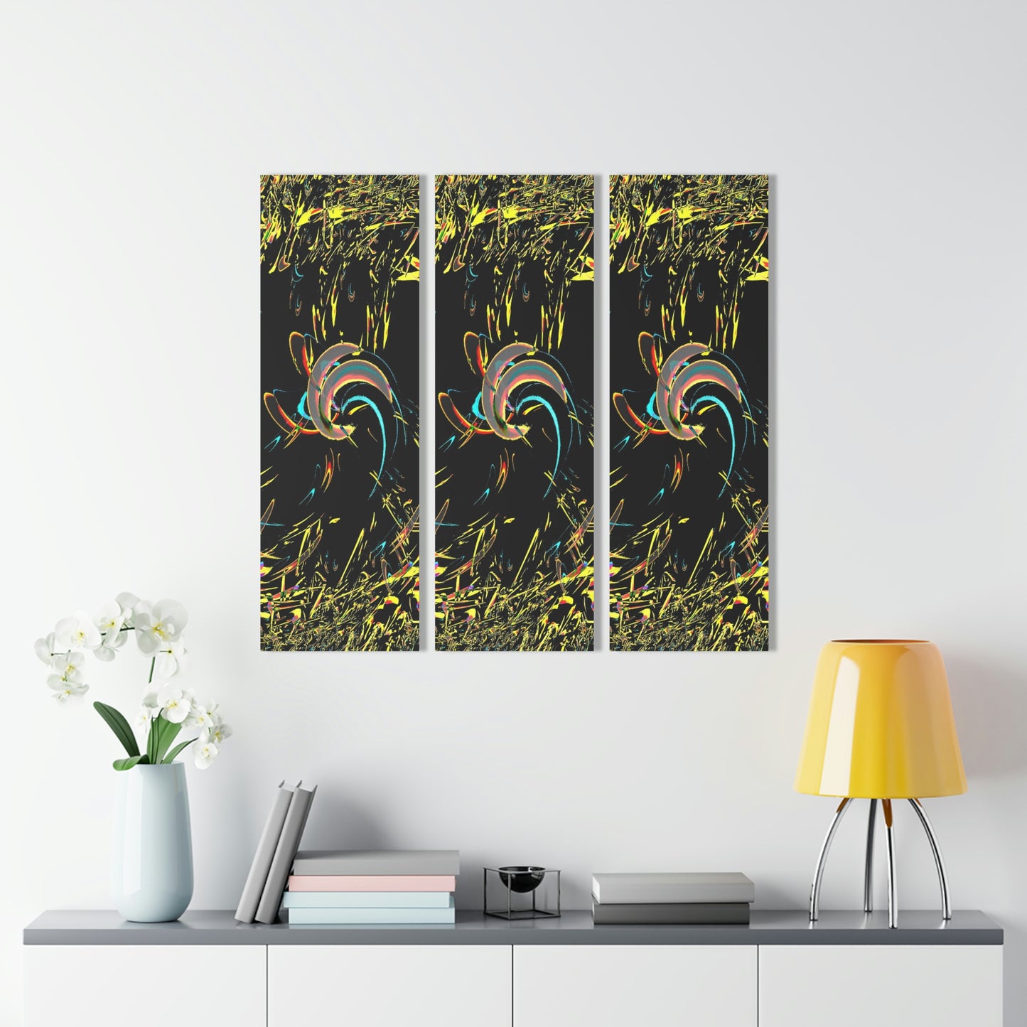 Acrylic Prints (Triptych) ... "Waning Moon" ... Central Idaho ... October 2022 ... Rendering Time: 22 Hours ... Original Works ...