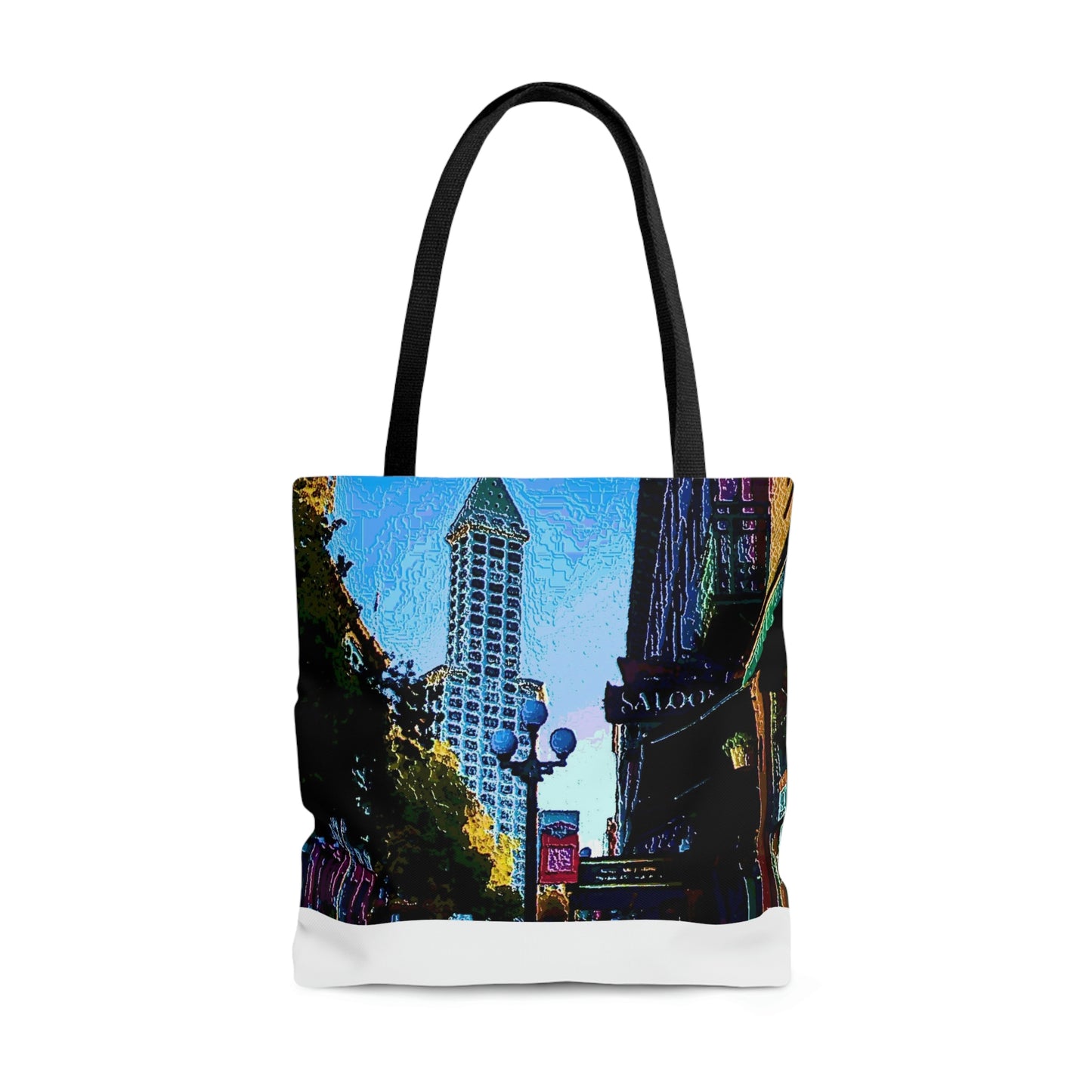 AOP Tote Bag ...  Pioneer Square & Smith Tower ... 'That World Famous View' ... Colleague Supplied Photo ... Original Works ...