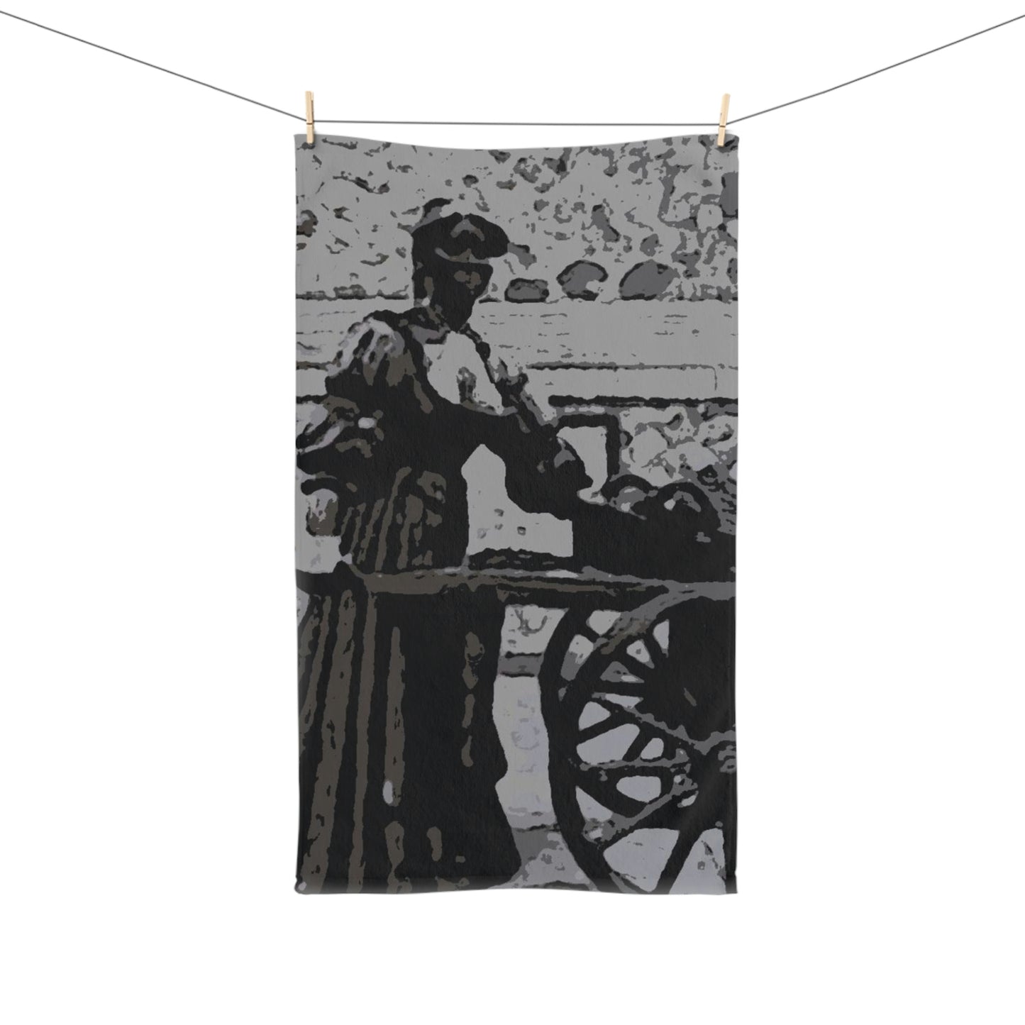 Hand Towel ... Dublin's "Molly Malone Along Grafton Street" ... Cryin' Cockels & Muscles Alive-Alive-Oh ... Circa 2003 ... Original Works ...