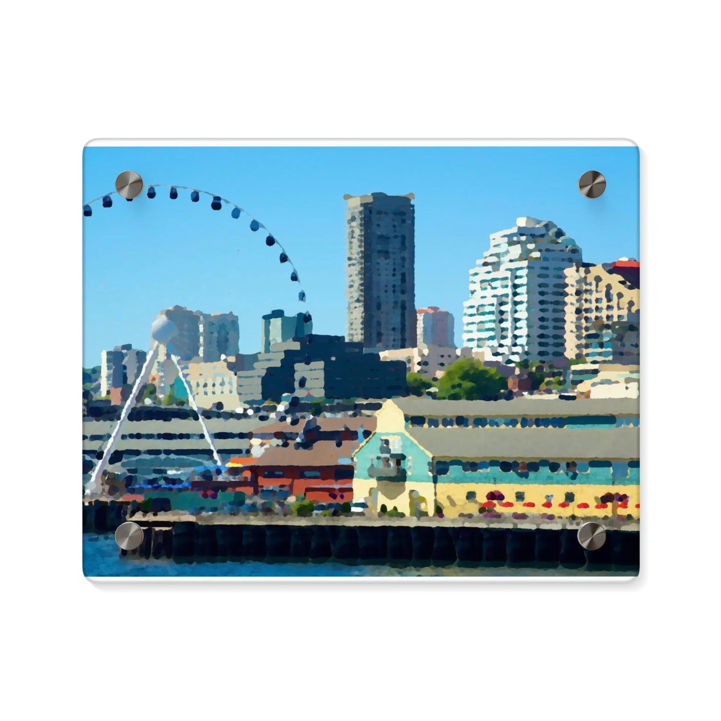 Acrylic Wall Art Panels ... That Classic Wheel ... 'Seattle's Wheel' ... & Old Classic Waterside Vendors ...  'Family Archives' ... Original Works ...