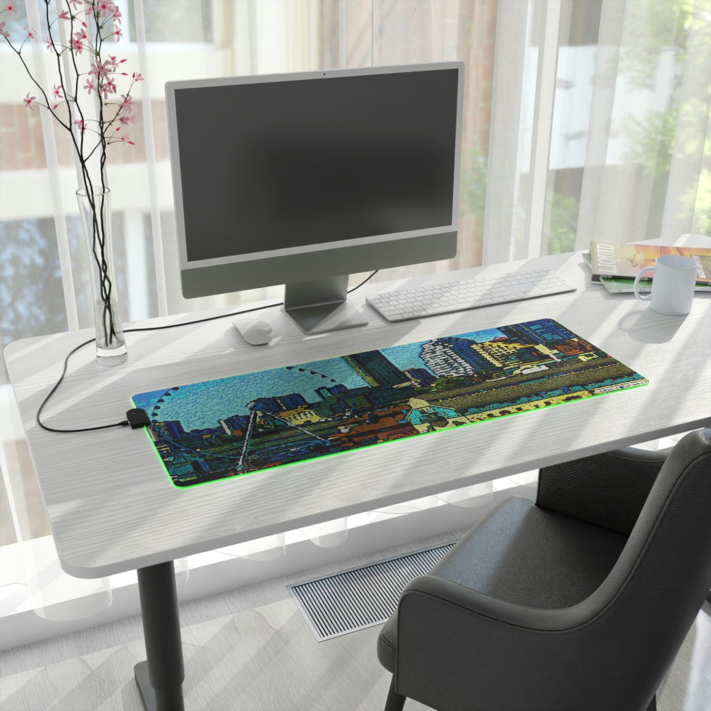 LED Gaming Mouse Pad ... That Classic Wheel ... 'Seattle's Wheel' ... & Old Classic Waterside Vendors ...  'Family Archives' ... Original Works ...