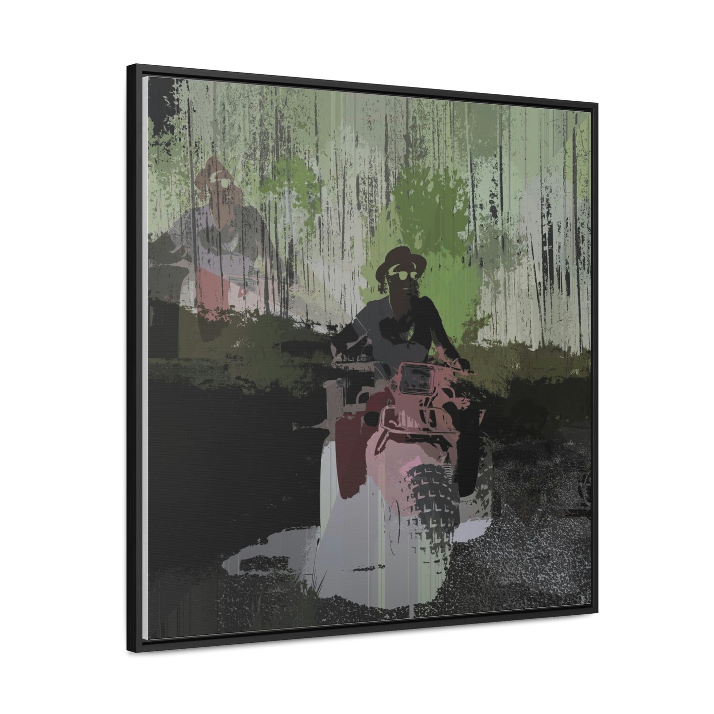 Gallery Canvas Wraps, Square Frame ...  3-Wheeln' N' Groovin The Mountain Roads ... Central Idaho ... Original Works ...
