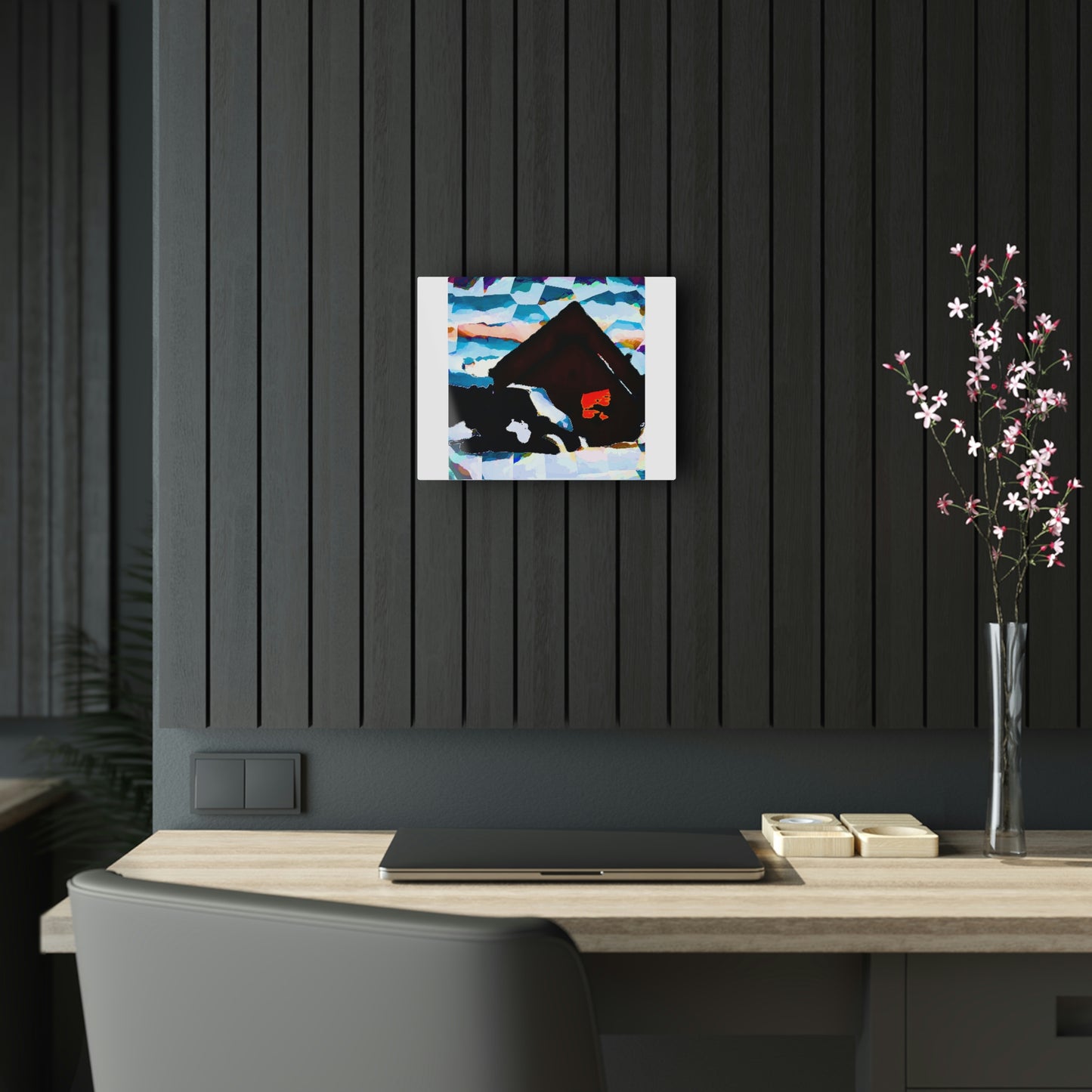 Acrylic Prints ... After An Intense Snow Storm ... 'Digging Out' ... A Vehicle & Cabin "In The Mountains" ... March 2023 ... Original Works ...