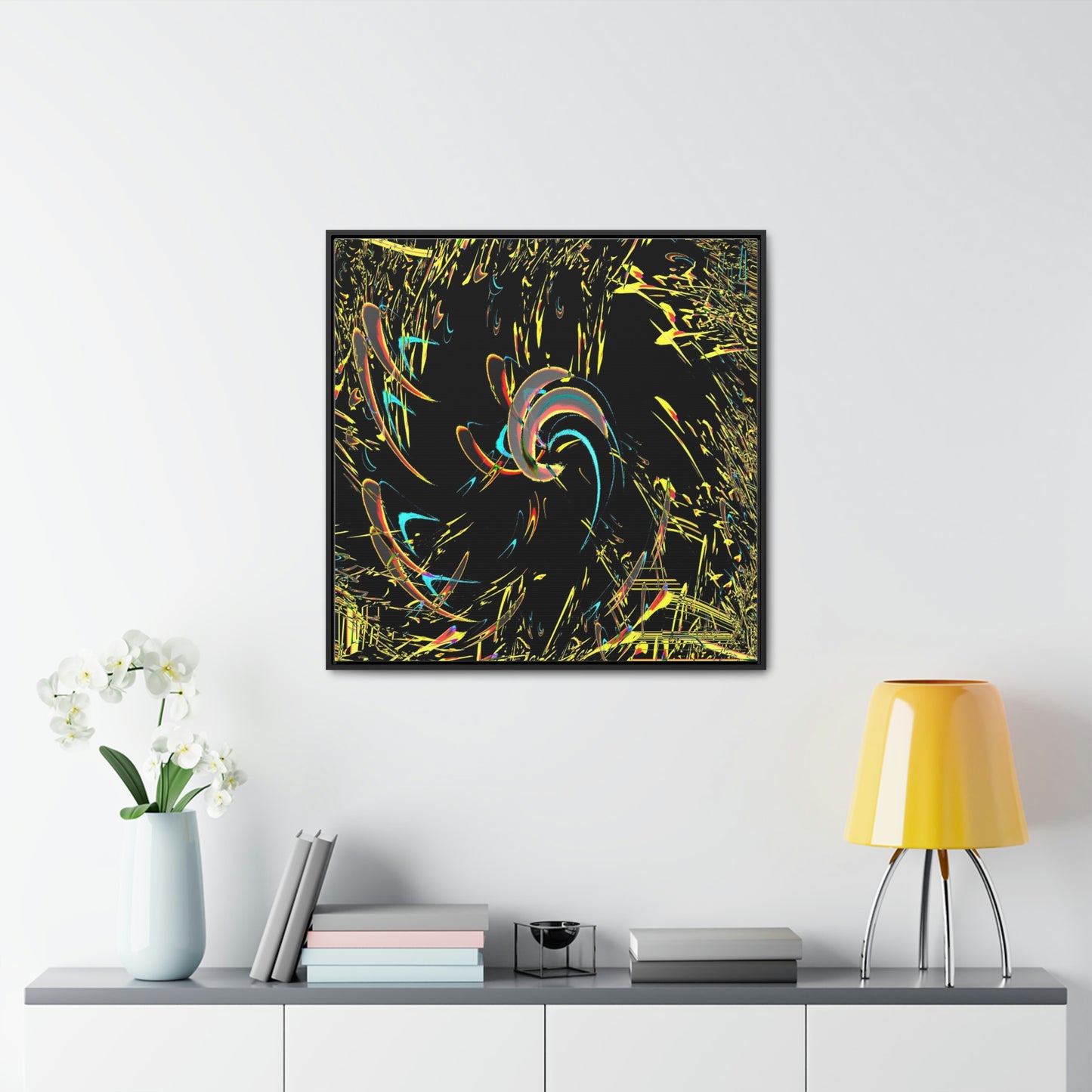Gallery Canvas Wraps, Square Frame ... "Waning Moon" ... Central Idaho ... October 2022 ... Rendering Time: 22 Hours ... Original Works ...