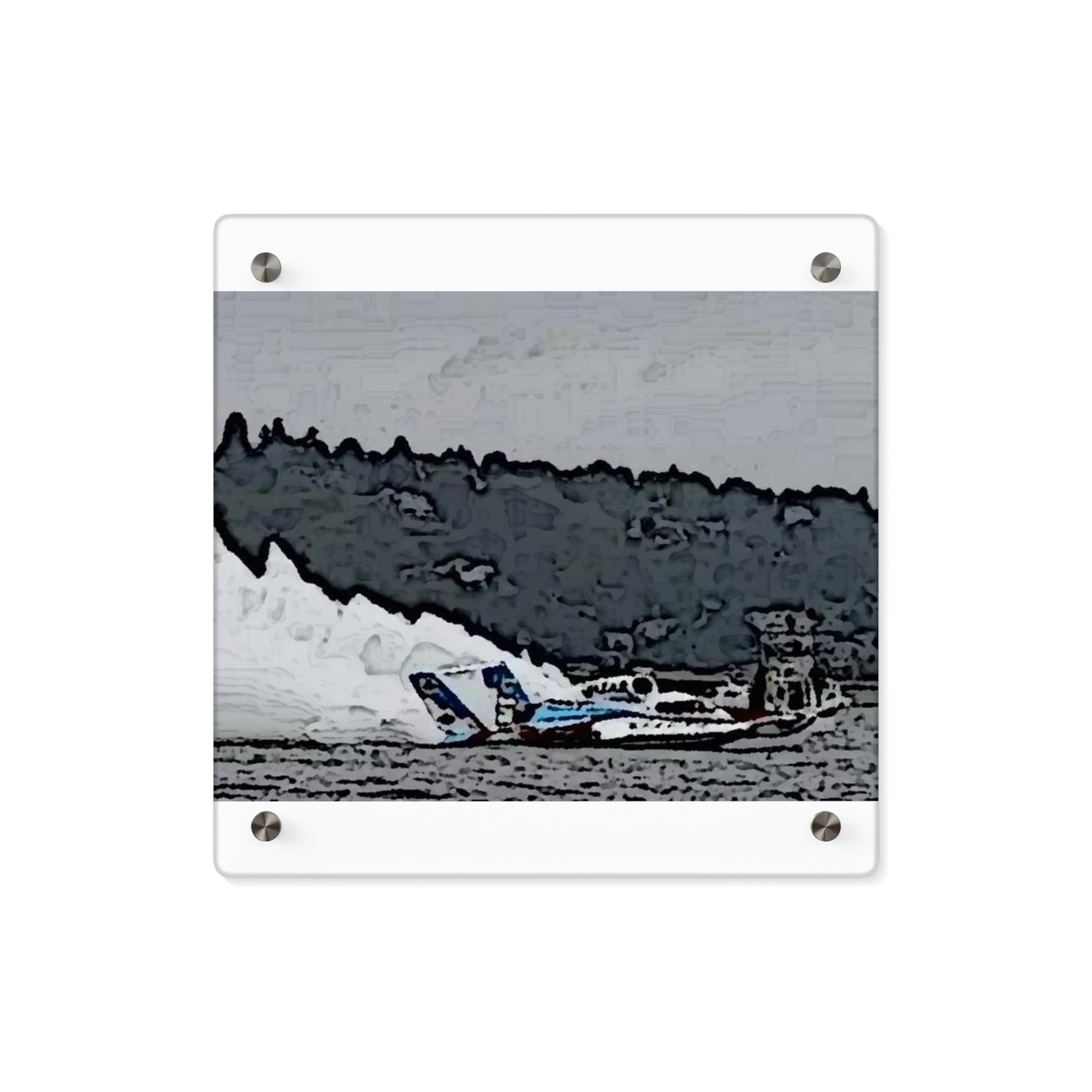 Acrylic Wall Art Panels ... Seattle Columbia Cup On Lake Washington ... "Dave Wilcox Heads For The Win" ... Associate Gift-Photo ... Original Works ...