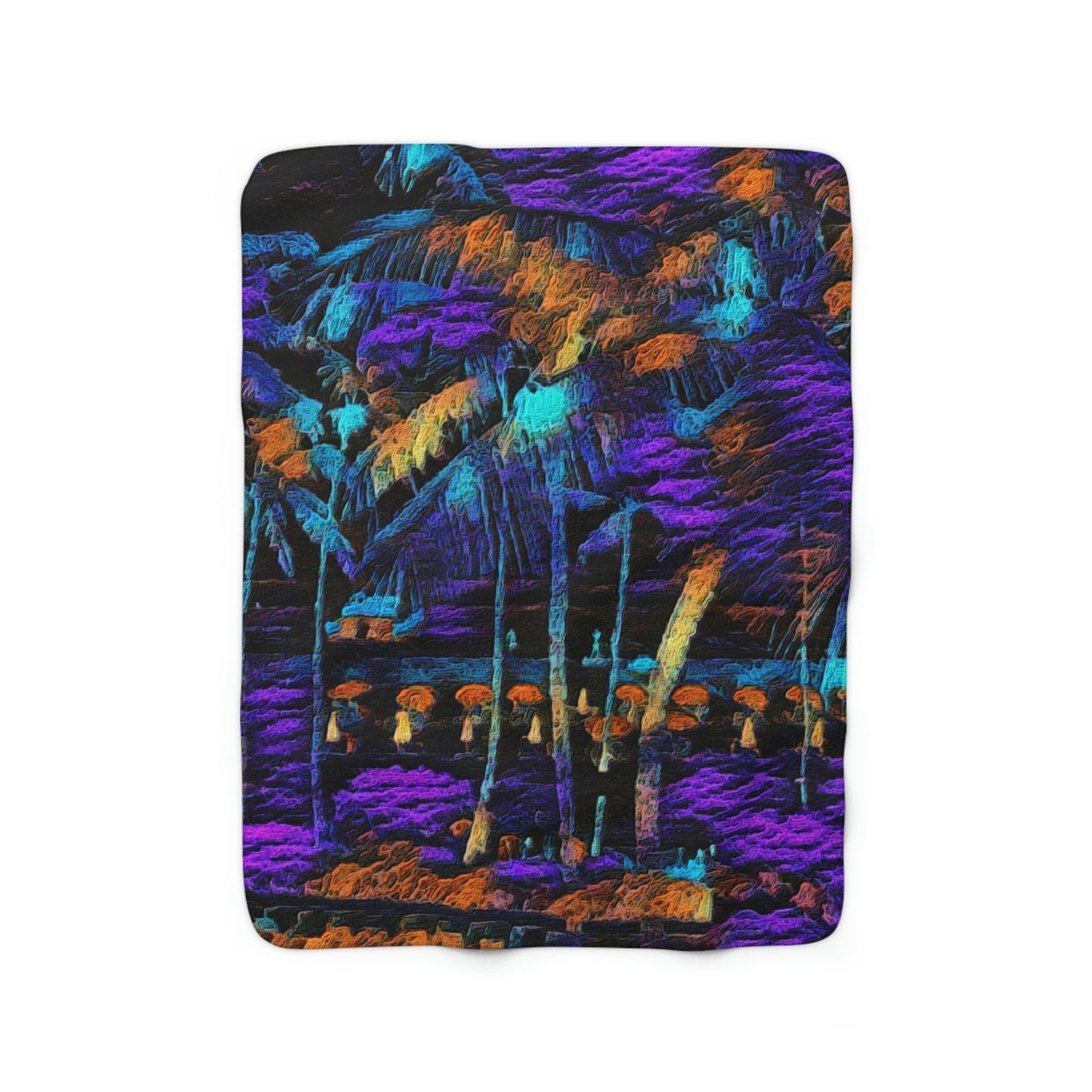 Sherpa Fleece Blanket ... "The Royal Hawai'ian: Waikiki Beach_Beach" ... Honolulu, HI ... October 2014 (Halloween) ... Original Works ...