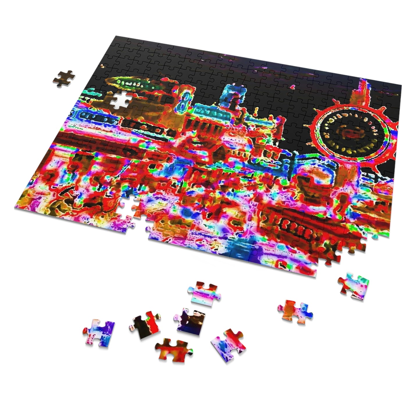 Jigsaw Puzzle (30, 110, 252, 500,1000-Piece) ... "No.9 Fishermen's Grotto - Fishermen's Wharf, SF, California" ... Family Archives: 1970's ... Original Works ...