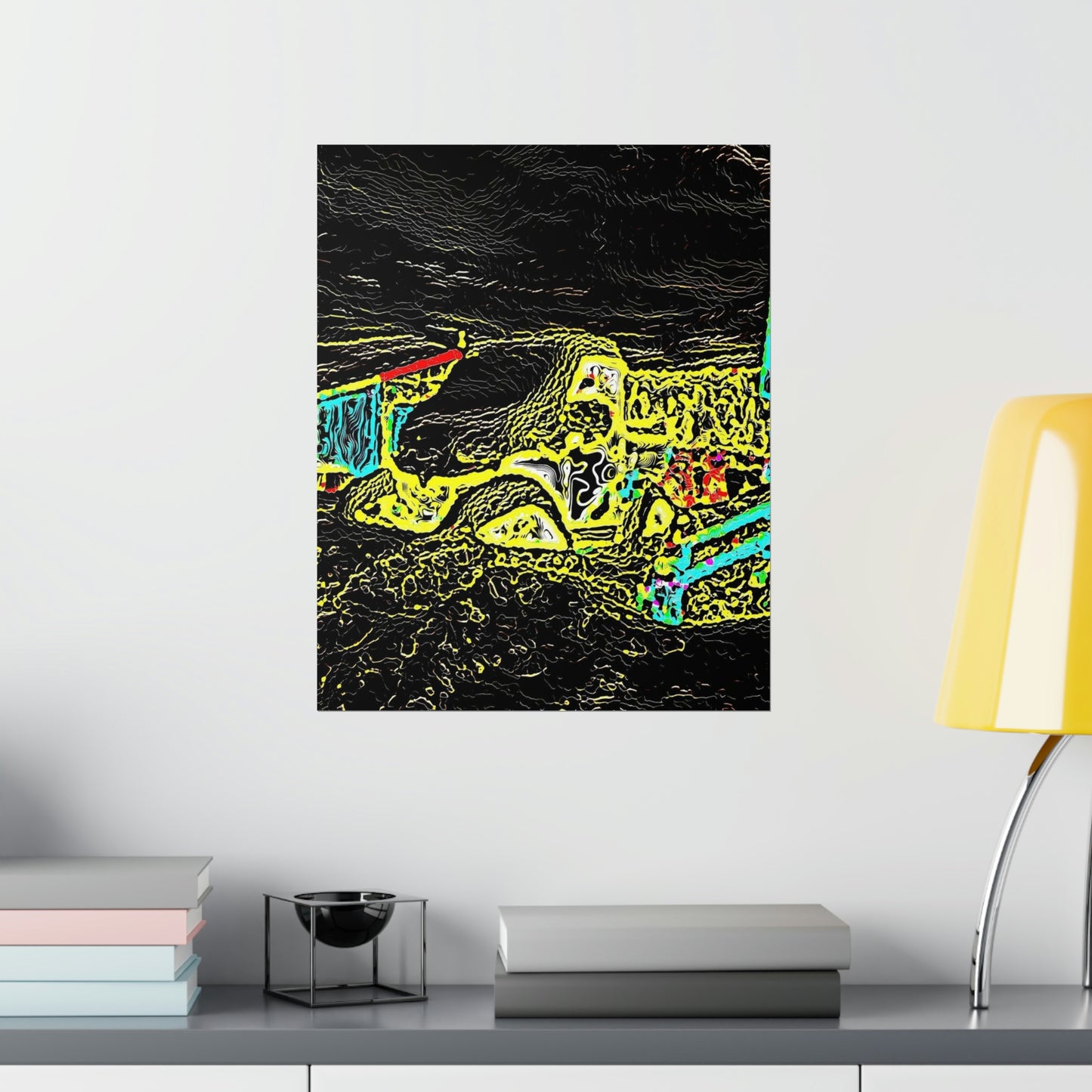 Premium Matte Vertical Posters ... "Snow Vehicle In Snow Storm At-Rest" ... Circa 12Mar23 ... Central Idaho ... 18-Hours Rendering Time: Original Works ...