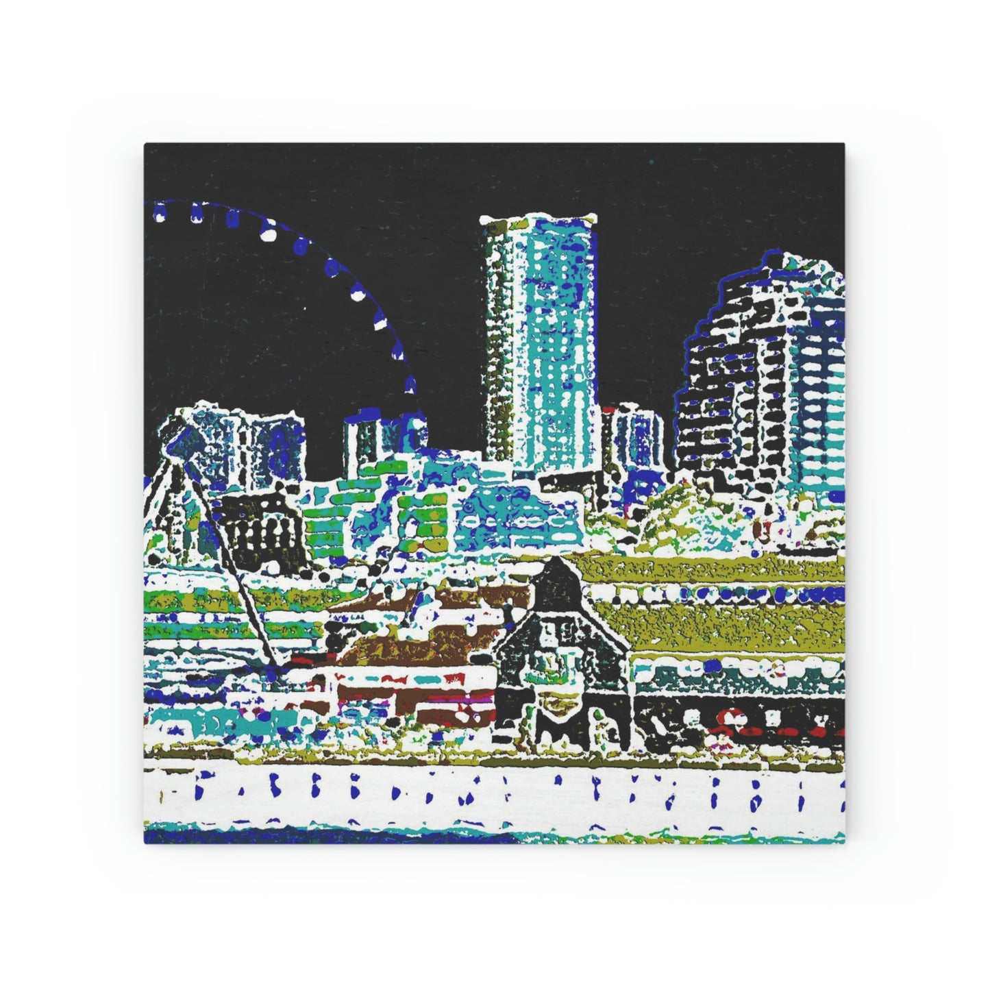 Wood Canvas ... That Classic Wheel ... 'Seattle's Wheel' ... & An Old Classic Waterside Vendors ...  'Family Archives' ... Original Works ...