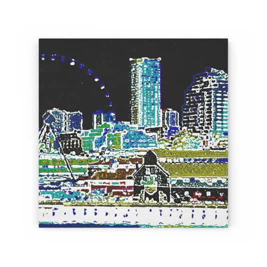 Wood Canvas ... That Classic Wheel ... 'Seattle's Wheel' ... & An Old Classic Waterside Vendors ...  'Family Archives' ... Original Works ...