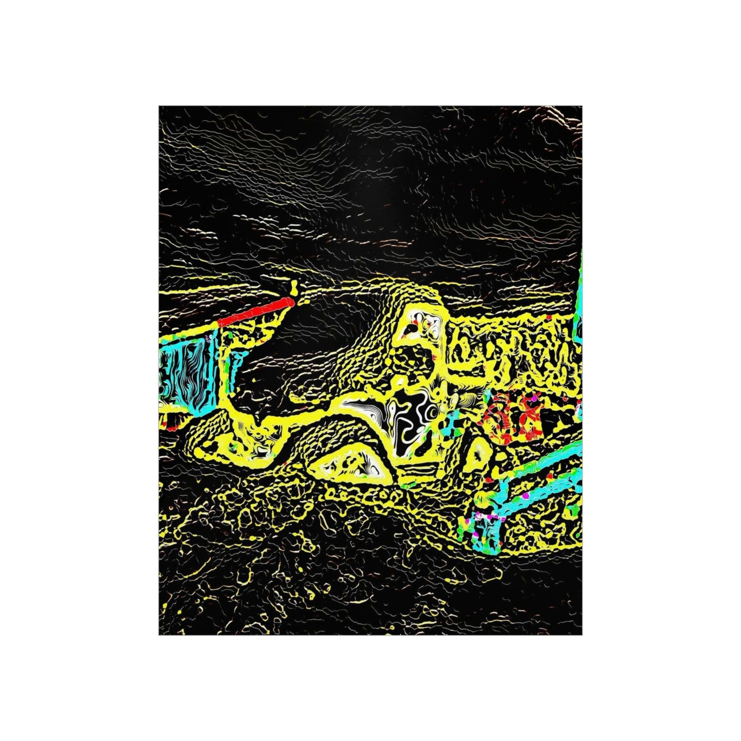 Premium Matte Vertical Posters ... "Snow Vehicle In Snow Storm At-Rest" ... Circa 12Mar23 ... Central Idaho ... 18-Hours Rendering Time: Original Works ...