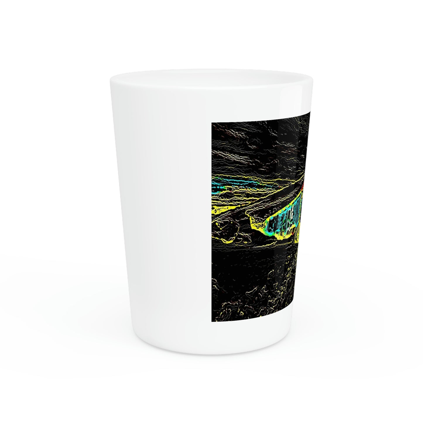 Shot Glass ... "Snow Vehicle In Snow Storm At-Rest" ... Circa 12Mar23 ... Central Idaho ... 18-Hours Rendering Time: Original Works ...