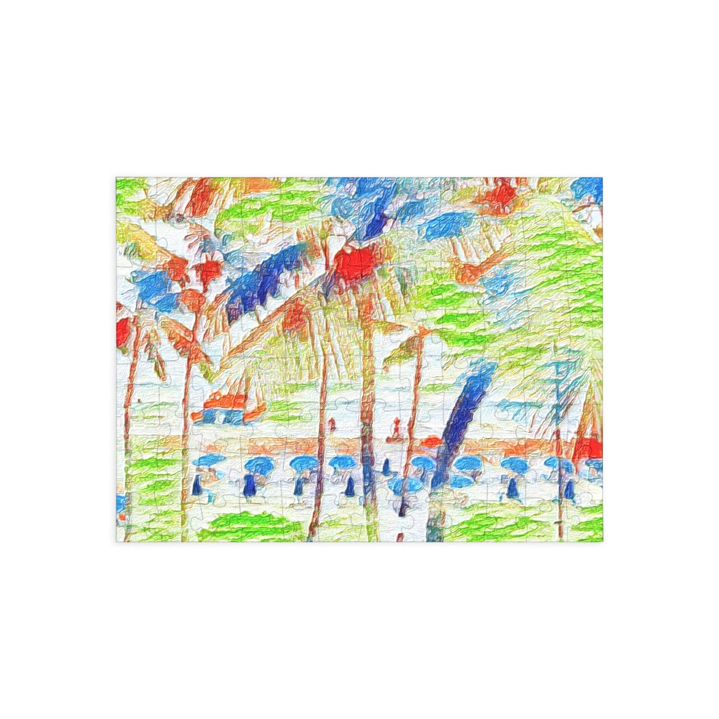 Puzzle (96, 252, 500, 1000-Piece) ... "The Royal Hawai'ian: Waikiki Beach_Beach" ... Honolulu, HI ... Ocotber 2014 (Halloween) ... Original Works ...