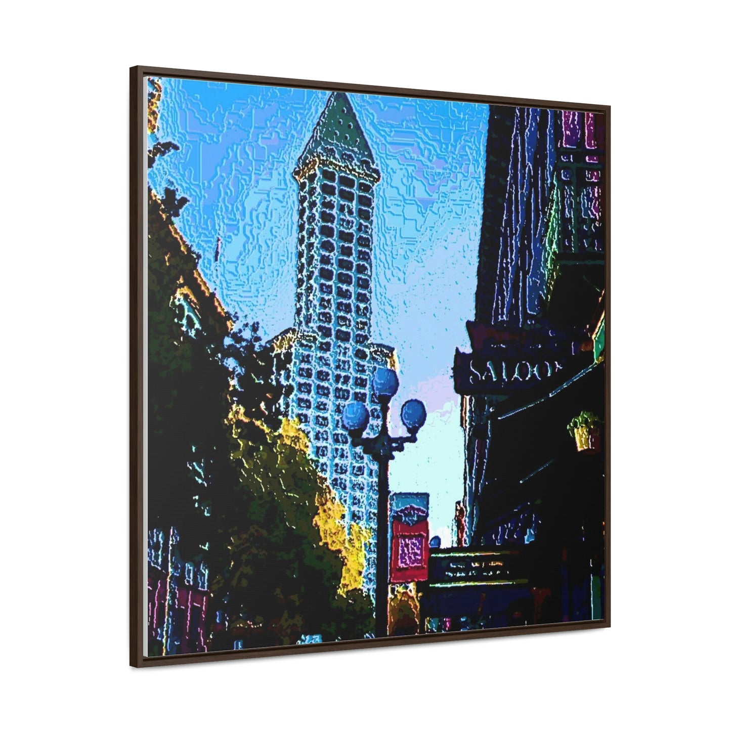 Gallery Canvas Wraps, Square Frame ...  Pioneer Square & Smith Tower ... 'That World Famous View' ... Colleague Supplied Photo ... Original Works ...