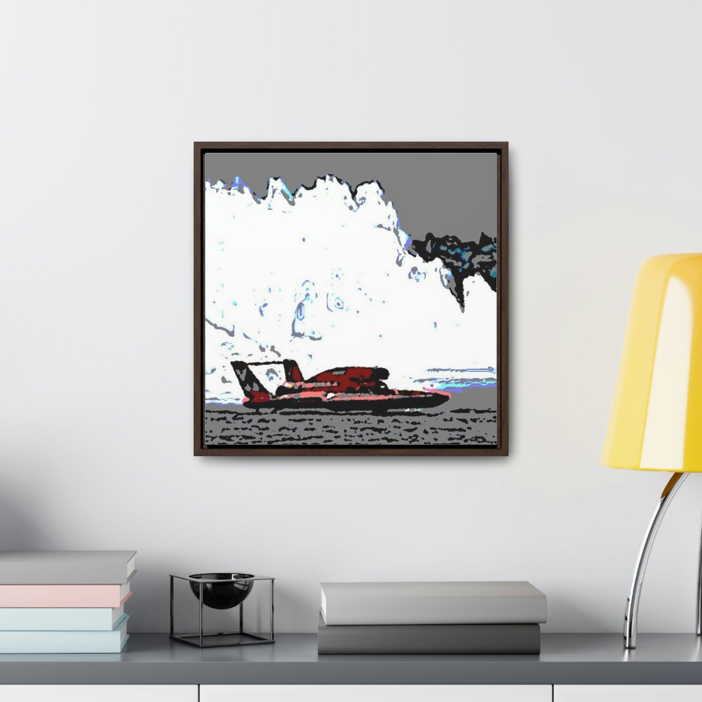 Gallery Canvas Wraps, Square Frame ...  Seattle Columbia Cup On Lake Washington ... "Dave Wilcox Heads For The Win" ... Associate Gift-Photo ... Original Works ...