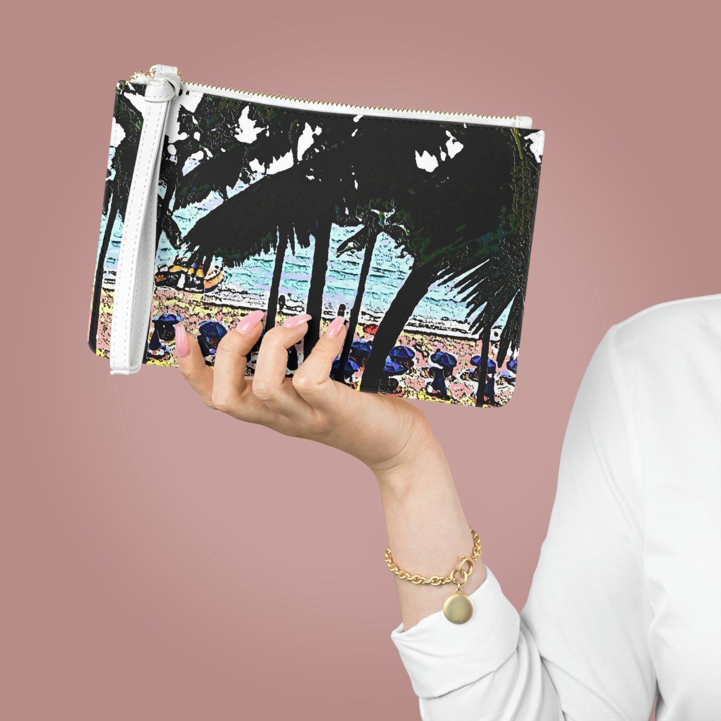 Clutch Bag ... "A Beautiful Beach Amongst The Palms" ... The Outrigger Waikiki, Honolulu, Oahu ... Original Works ...