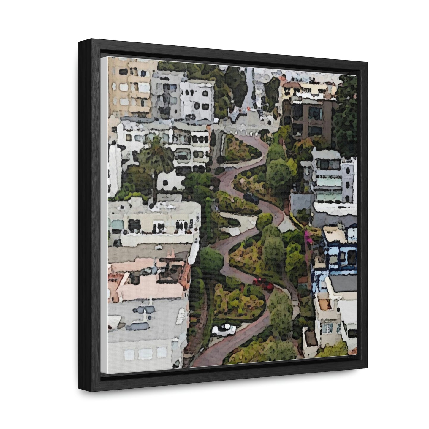 Gallery Canvas Wraps, Square Frame ... A Crazy Street ... 'Eight Winding Curve-Switchbacks' ... "Lombard Street, San Francisco, CA' ... Family Archives: 1970's ... Original Works ...