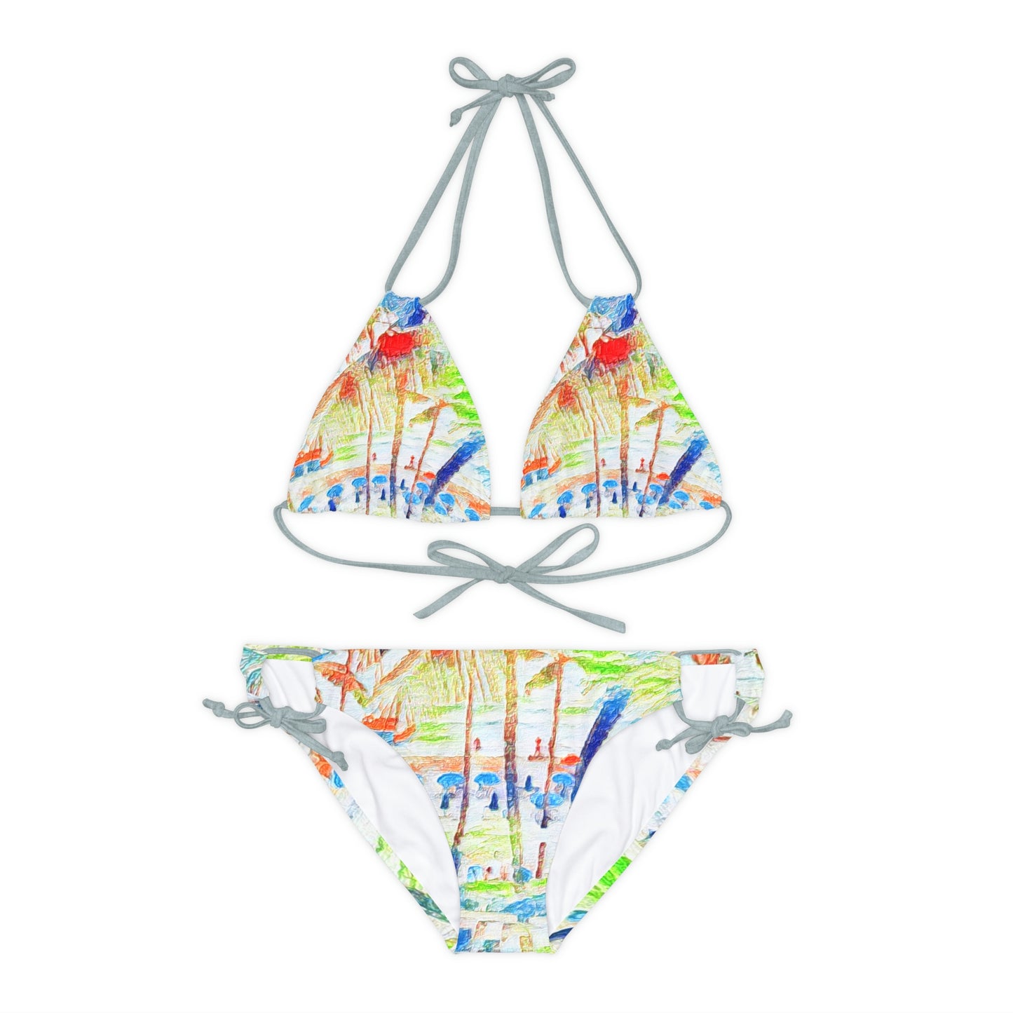 Strappy Bikini Set (AOP) ... "The Royal Hawai'ian: Waikiki Beach_Beach" ... Honolulu, HI ... Ocotber 2014 (Halloween) ... Original Works ...