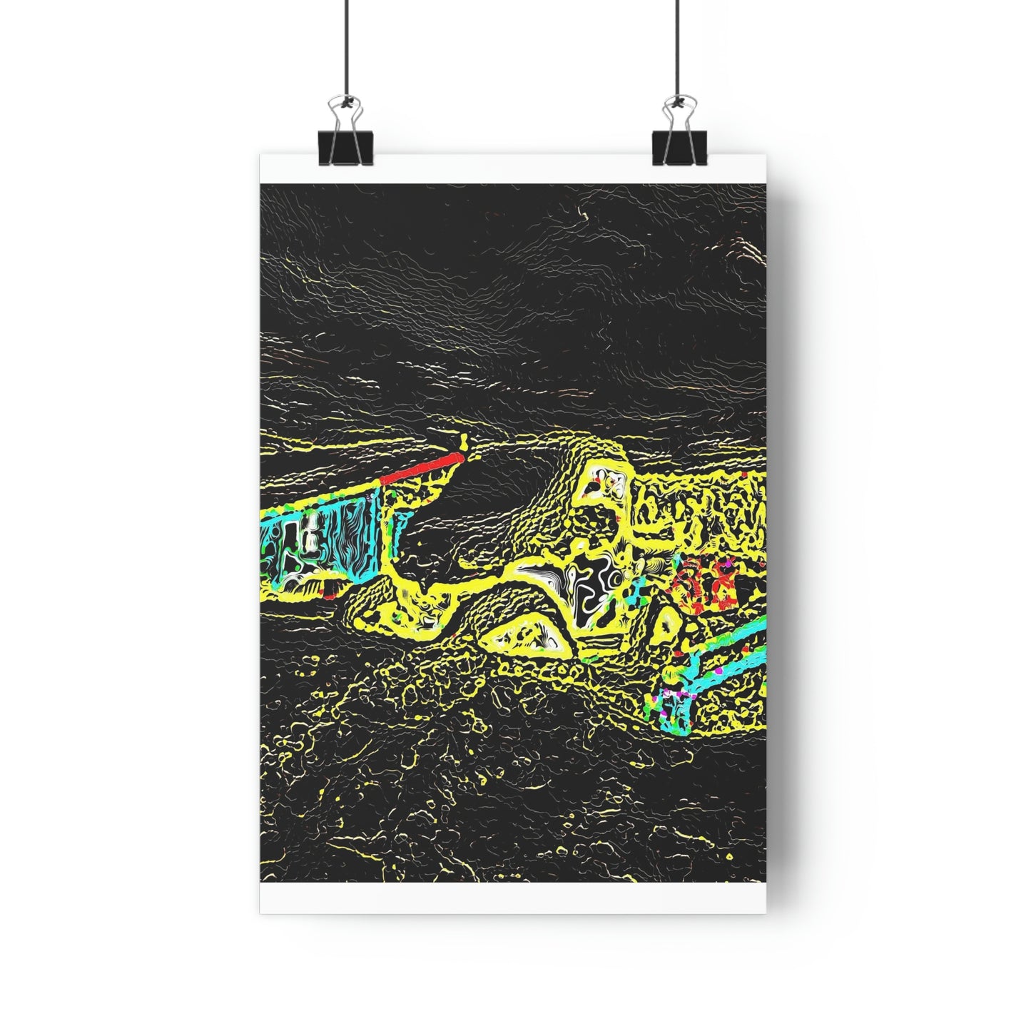 Giclée Art Print ... "Snow Vehicle In Snow Storm At-Rest" ... Circa 12Mar23 ... Central Idaho ... 18-Hours Rendering Time: Original Works ...