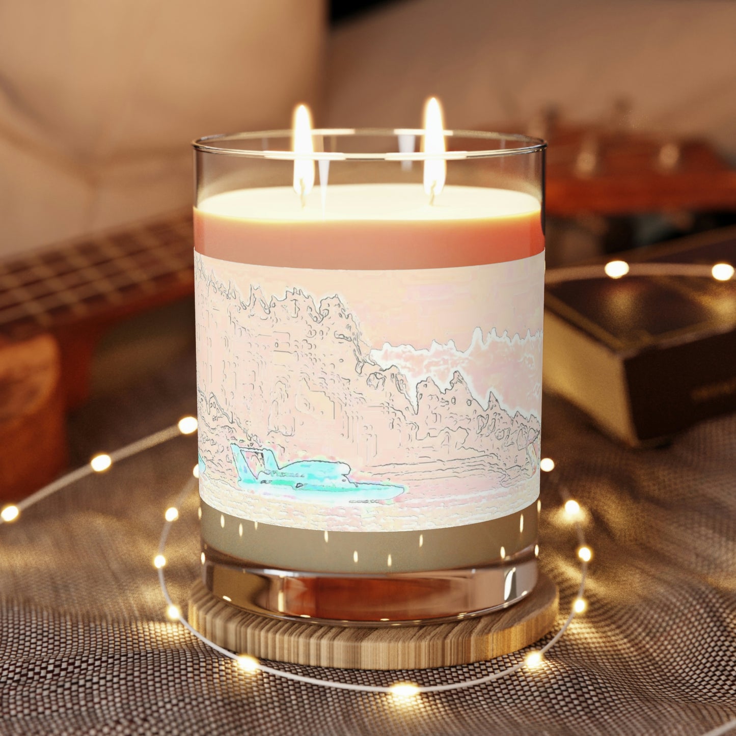 Scented Candle - Full Glass, 11oz ... Seattle Columbia Cup On Lake Washington ... "Dave Wilcox Heads For The Win" ... Associate Gift-Photo ... Original Works ...
