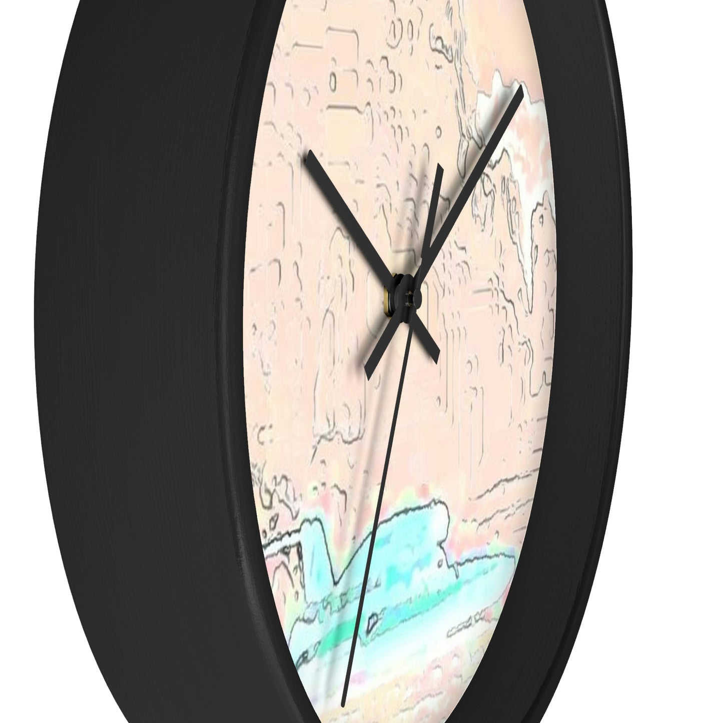 Wall clock ...  Seattle Columbia Cup On Lake Washington ... "Dave Wilcox Heads For The Win" ... Associate Gift-Photo ... Original Works ...