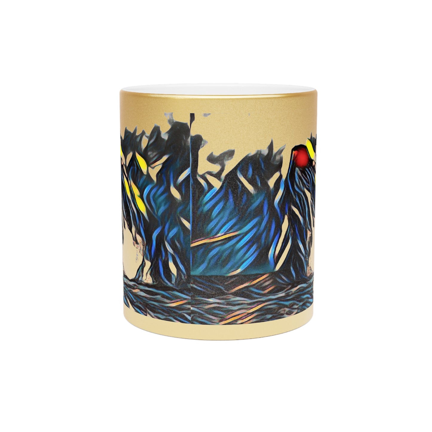 Metallic Mug (Silver\Gold) ... All-That-Color ... "Whale Breach With Style" ... KPH Photo ... Maui Humpback ... 21st Century ... Original Works ...