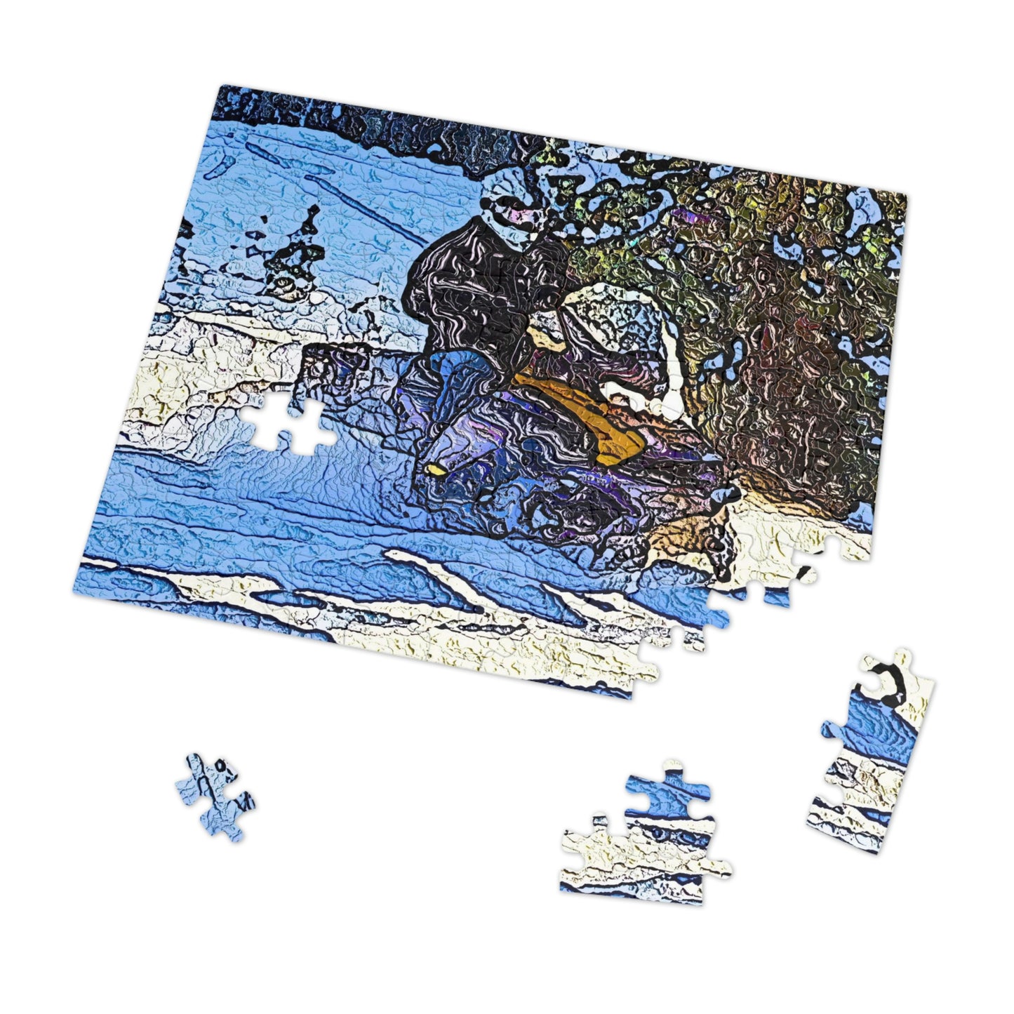 Jigsaw Puzzle (30, 110, 252, 500,1000-Piece) ... Blasting Through-The-Powder ... 'Central Idaho Mounains ... ' 2Dec22 ...