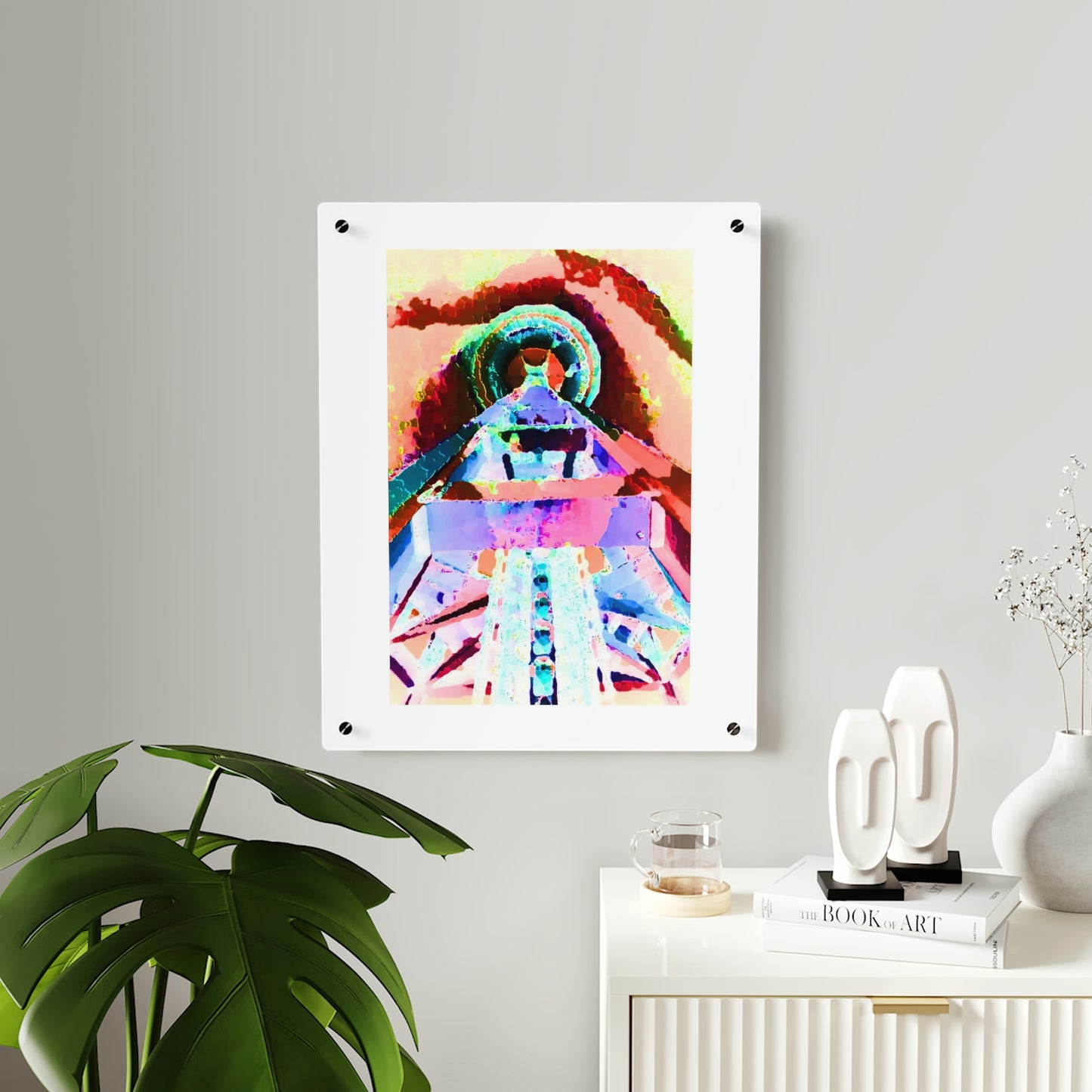 Acrylic Wall Art Panels ... "Seattle's World Fair" ... Below Space Needle 'Looking Up' ... On A Very Rainy Morning (Father's Family Photo). ... Original ...