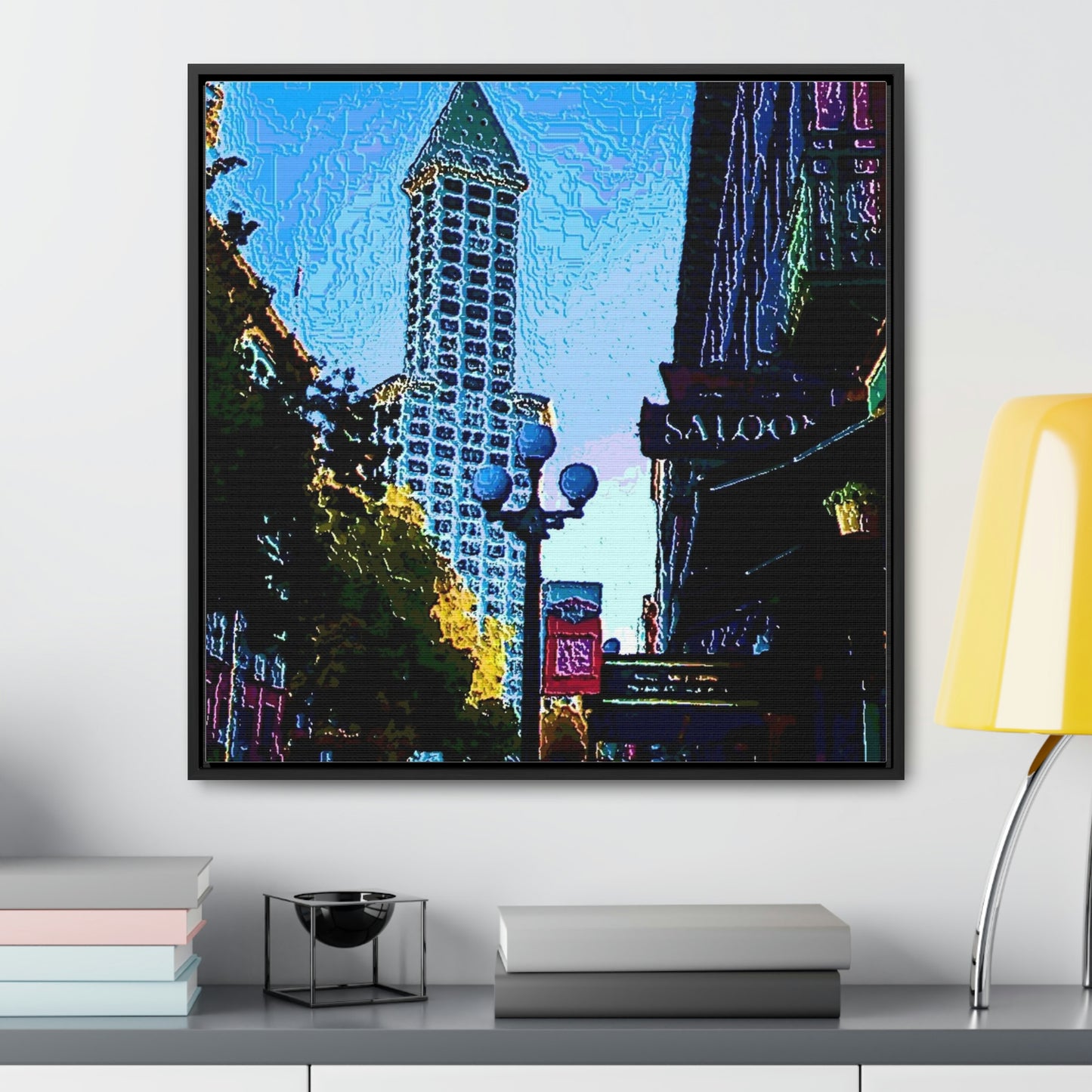 Gallery Canvas Wraps, Square Frame ...  Pioneer Square & Smith Tower ... 'That World Famous View' ... Colleague Supplied Photo ... Original Works ...