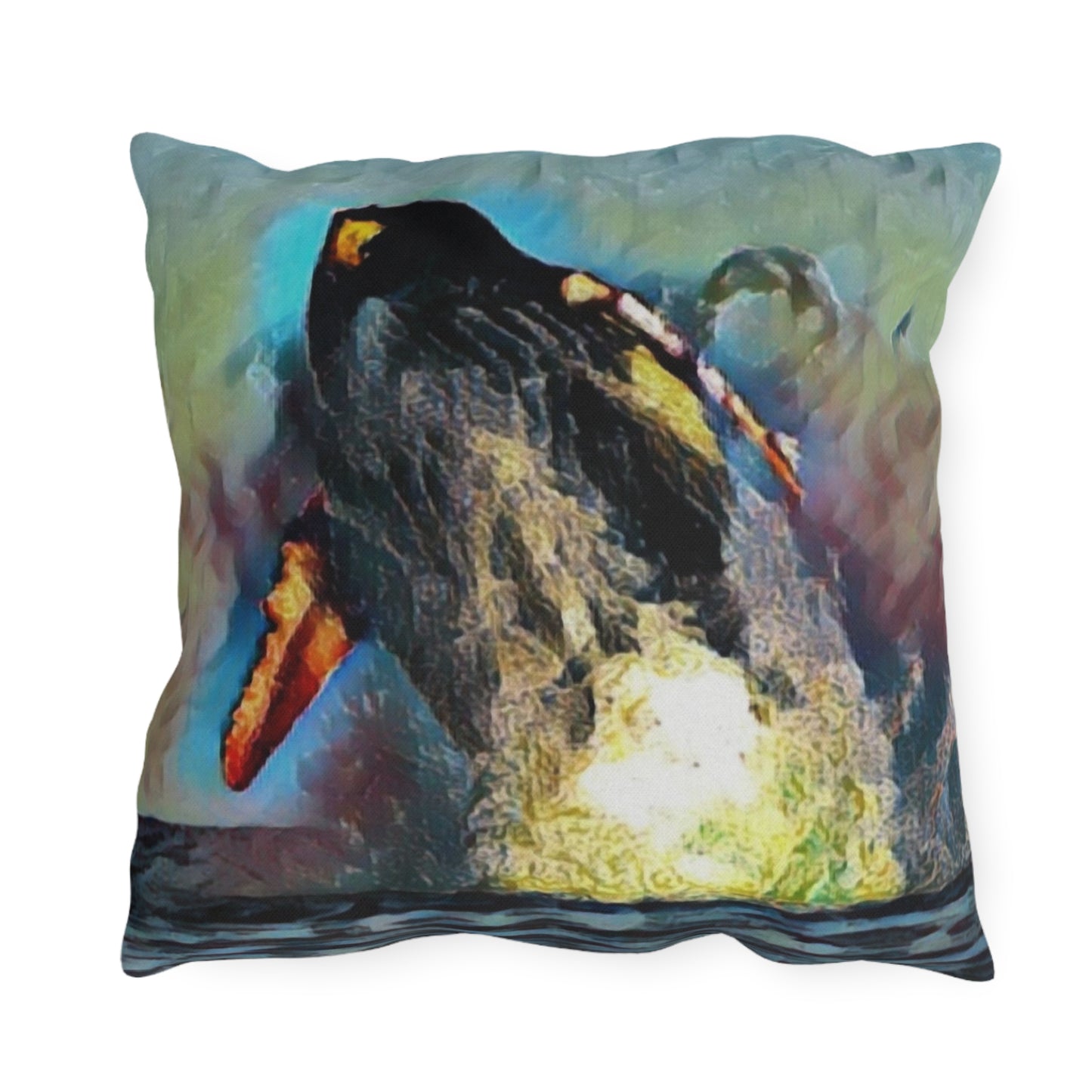 Outdoor Pillows ... An Extraordinary Humpback Breach ... 'With Explosive Energy' ... Family Archives (KPH) ... Circa: 21st Century. Maui, HI ... Original Works ...