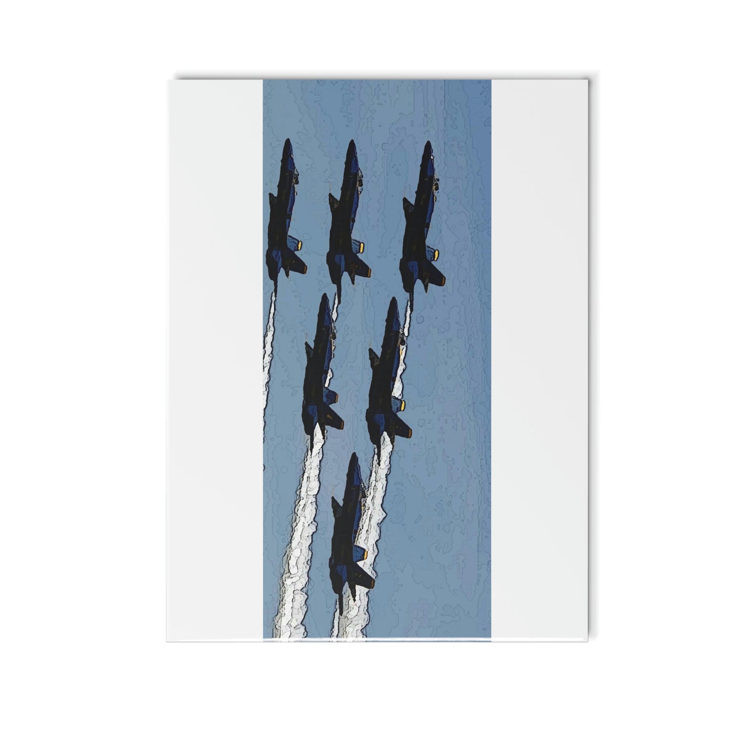 Ceramic Photo Tile ... Seattle Seafair ..."Blue Angels Run Over Lake Washington" ... Circa Mid 1980's ... Dr FJ Holt ... Original Works ...