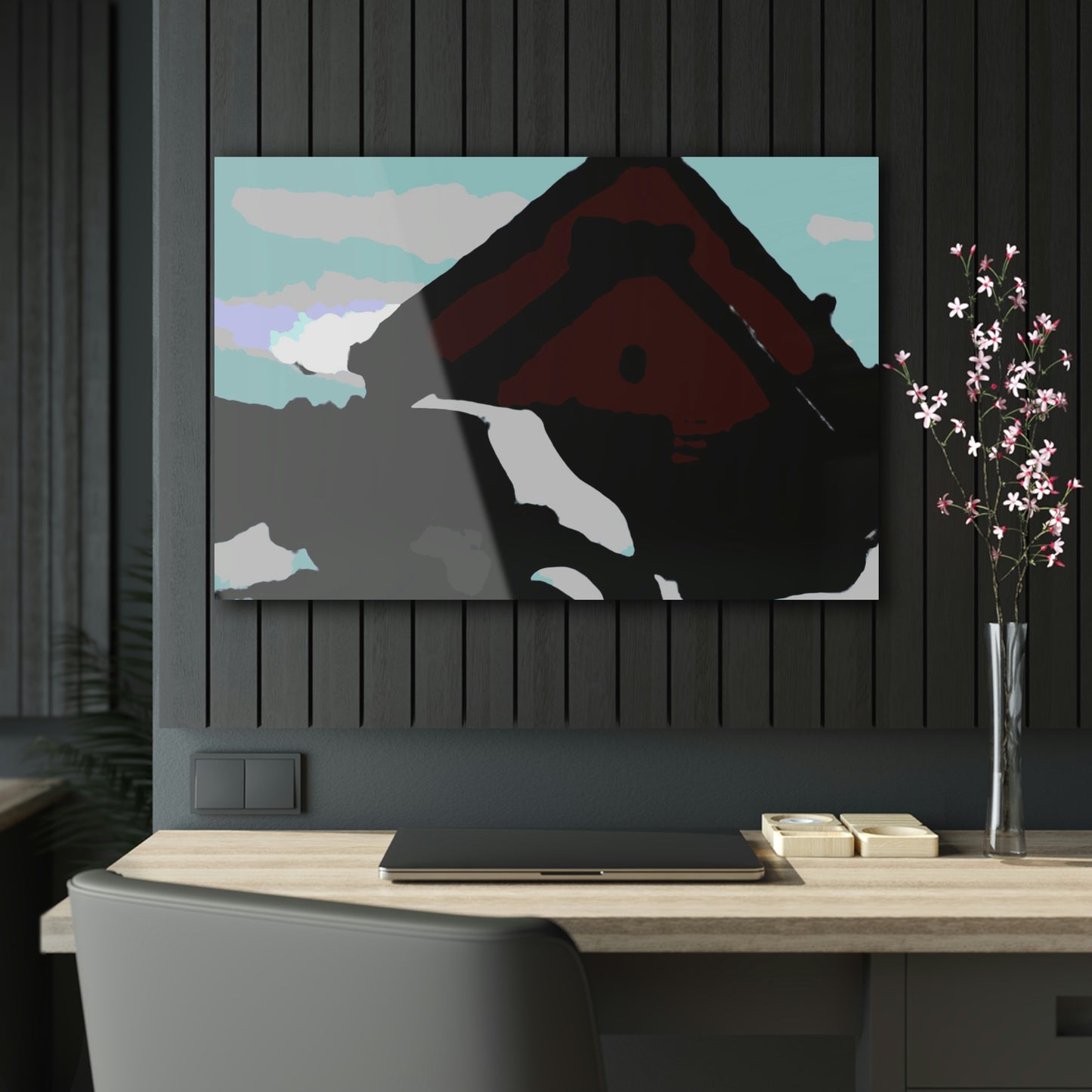 Acrylic Prints ...  After An Intense Snow Storm ... 'Digging Out' ... A Vehicle & Cabin "In The Mountains" ... March 2023 ... Original Works ...