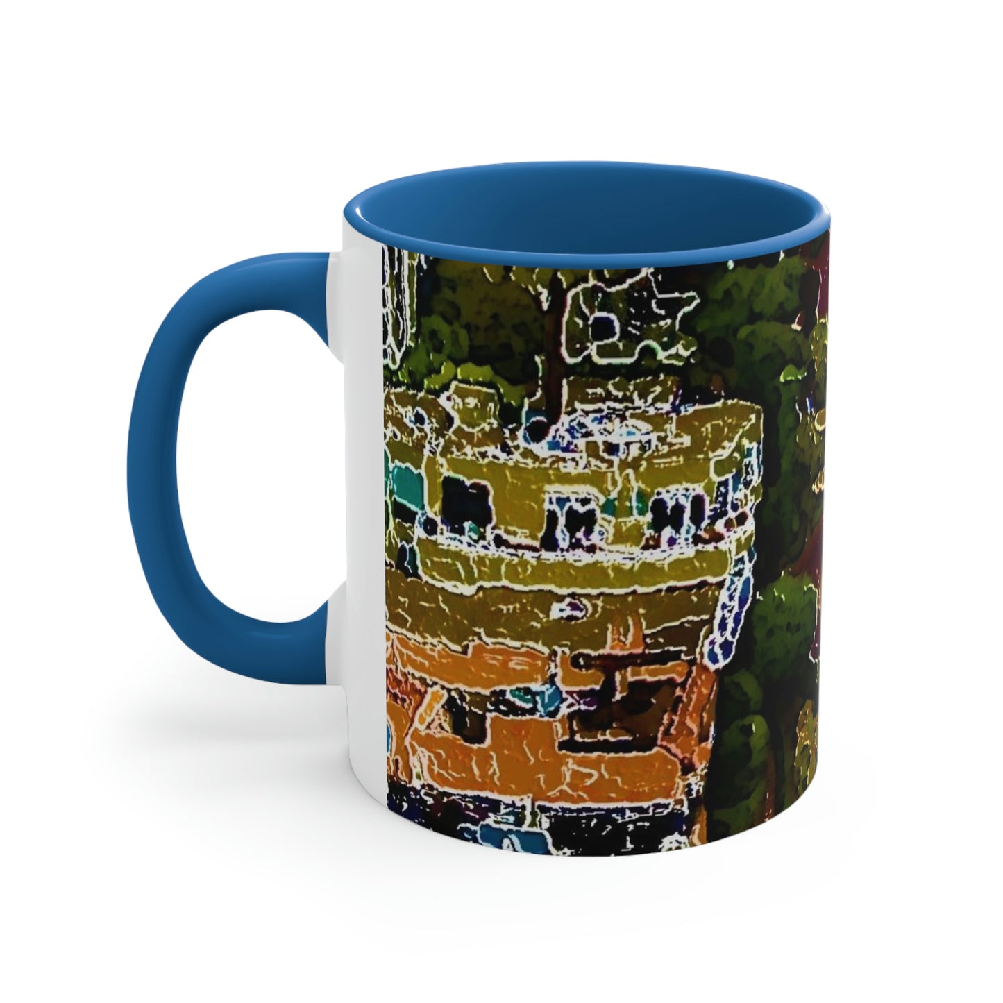 Accent Coffee Mug, 11oz ... A Crazy Street ... 'Eight Winding Curve-Switchbacks' ... "Lombard Street, San Francisco, CA' ... Family Archives: 1970's ... Original Works ...