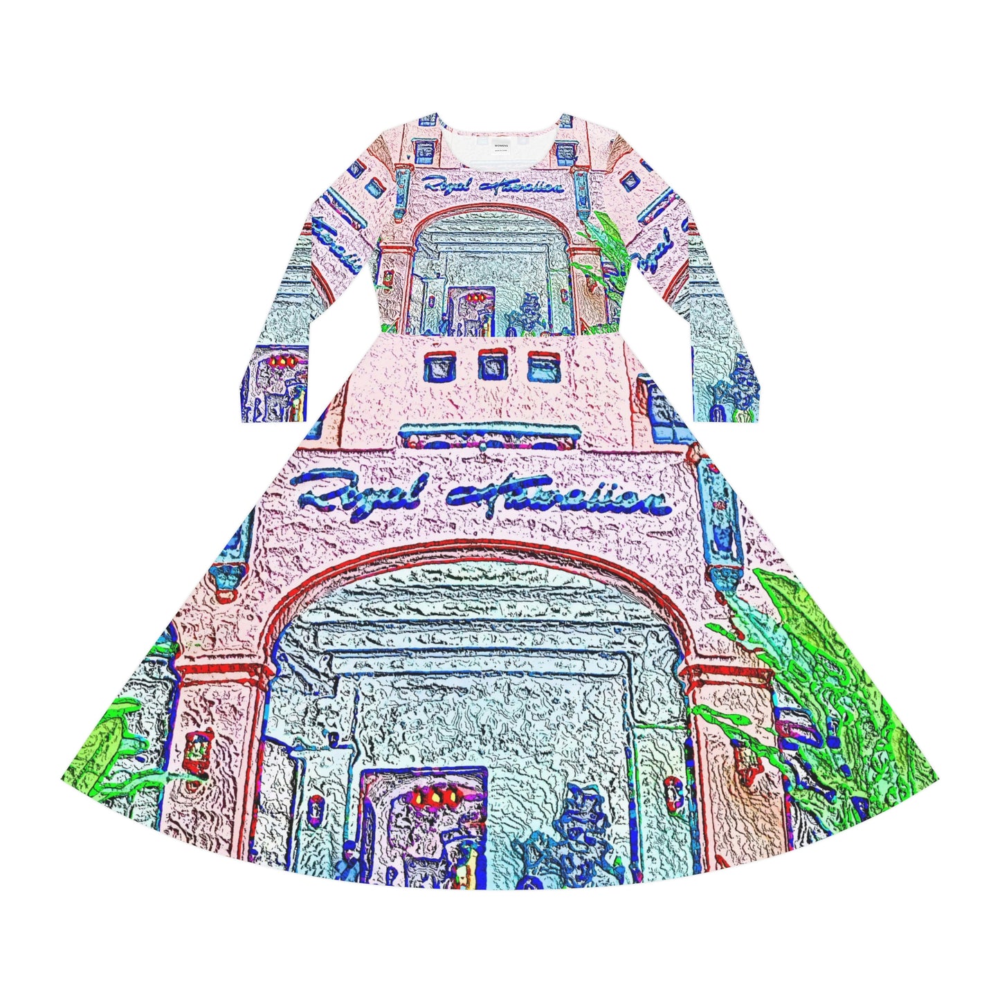Women's Long Sleeve Dance Dress ... "La Grande Entree" At: 'The Pink Palace' ... The Royal Hawai'ian ... Honolulu, HI ... '27Oct2014' ... Original Works ...