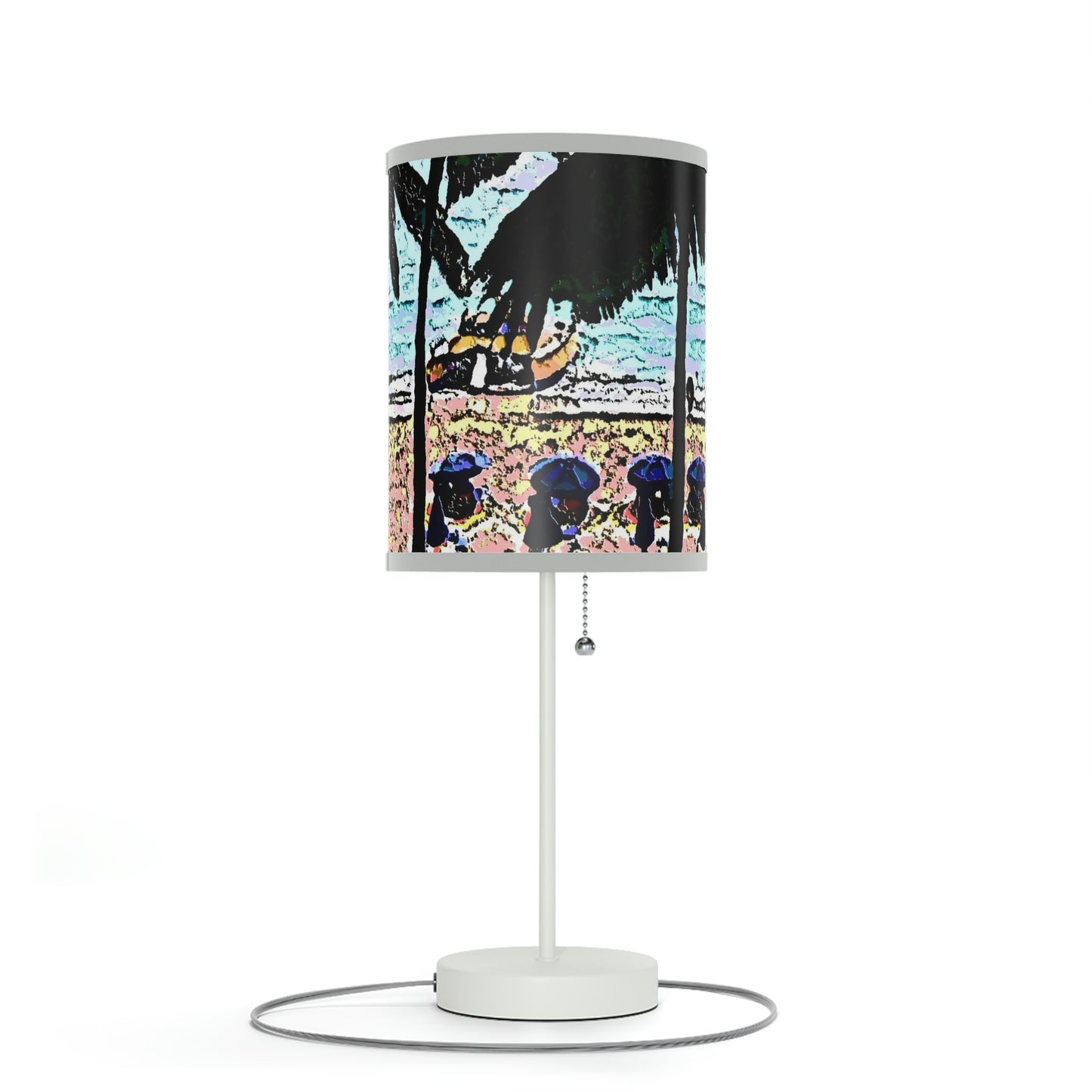 Lamp on a Stand, US|CA plug ... "A Beautiful Beach Amongst The Palms" ... The Outrigger Waikiki, Honolulu, Oahu ... Original Works ...