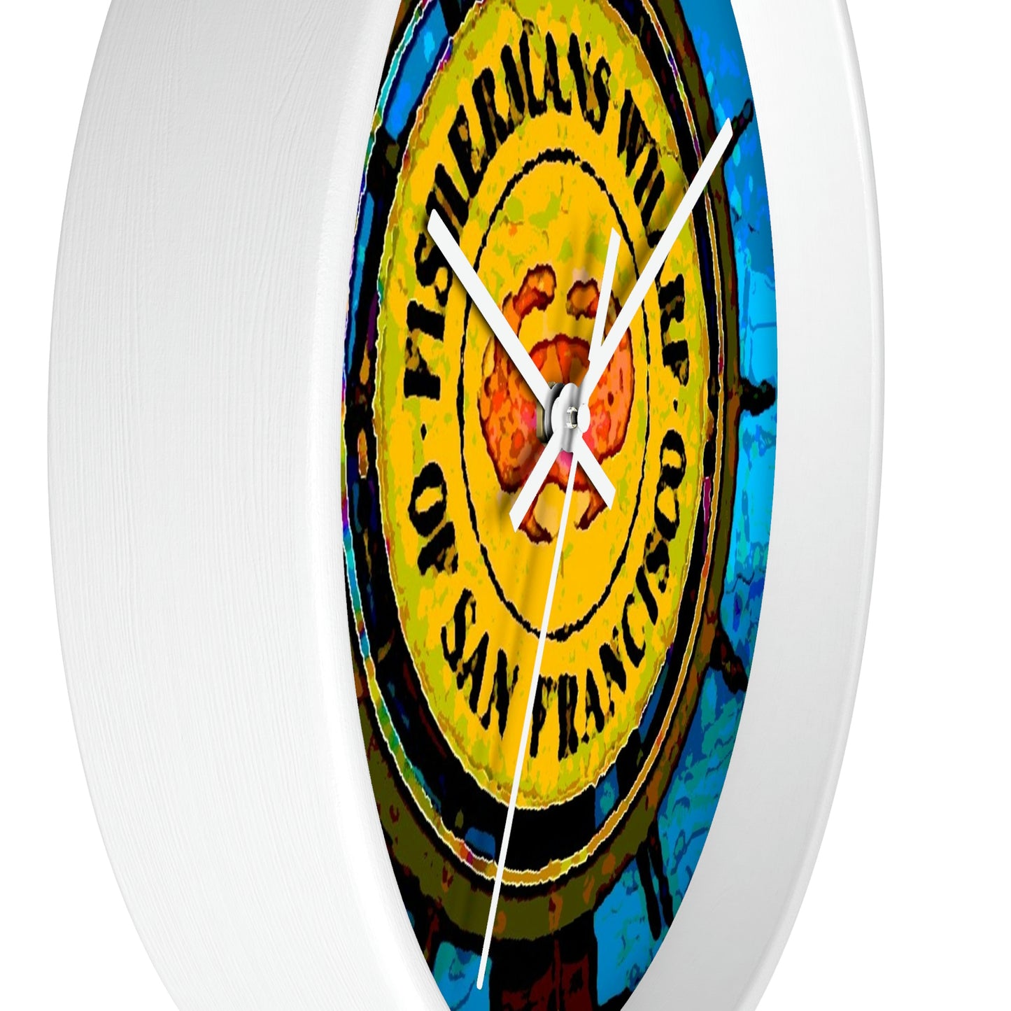 Wall clock ... "No.9 Fishermen's Grotto - Fishermen's Wharf, SF, California" ... Family Archives: 1970's ... Original Works ...