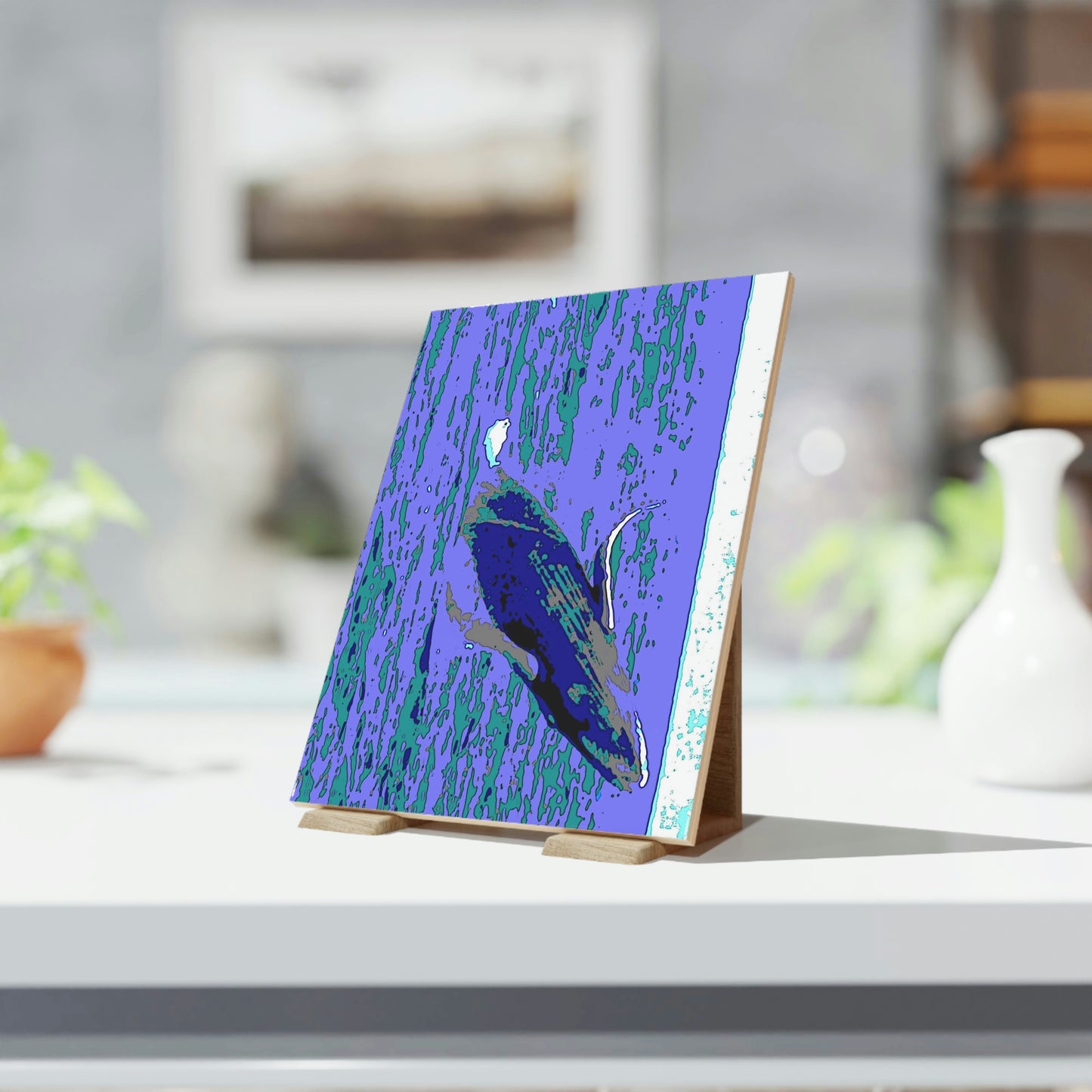 Ceramic Photo Tile ... Baby Humpback Breaching ... Maui, HI: April 2022 ... "Family Archives: KPH" ... Original Works ...