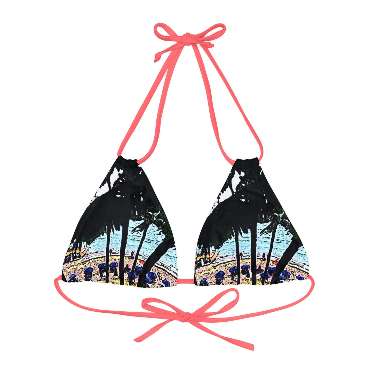 Strappy Triangle Bikini Top ... "A Beautiful Beach Amongst The Palms" ... The Outrigger Waikiki, Honolulu, Oahu ... Original Works ...