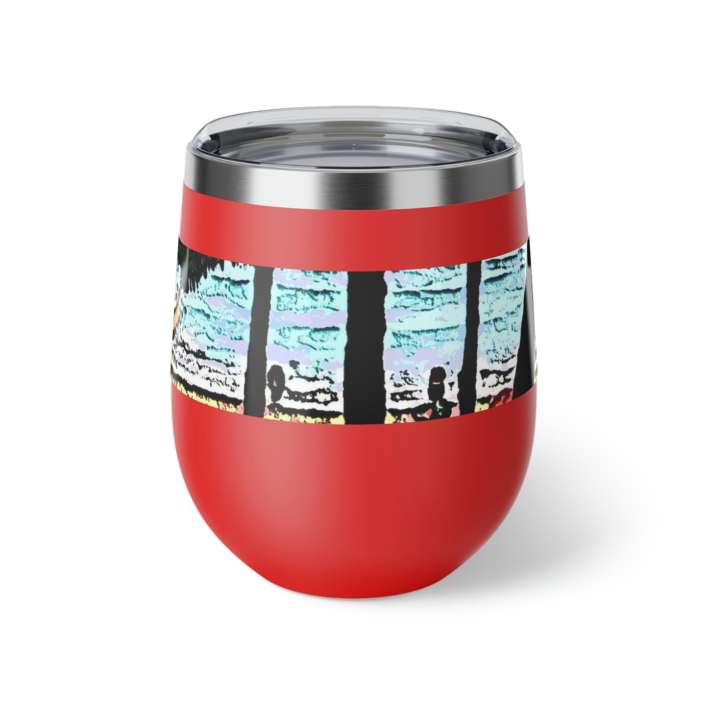 Copper Vacuum Insulated Cup, 12oz ... "A Beautiful Beach Amongst The Palms" ... The Outrigger Waikiki, Honolulu, Oahu ... Original Works ...