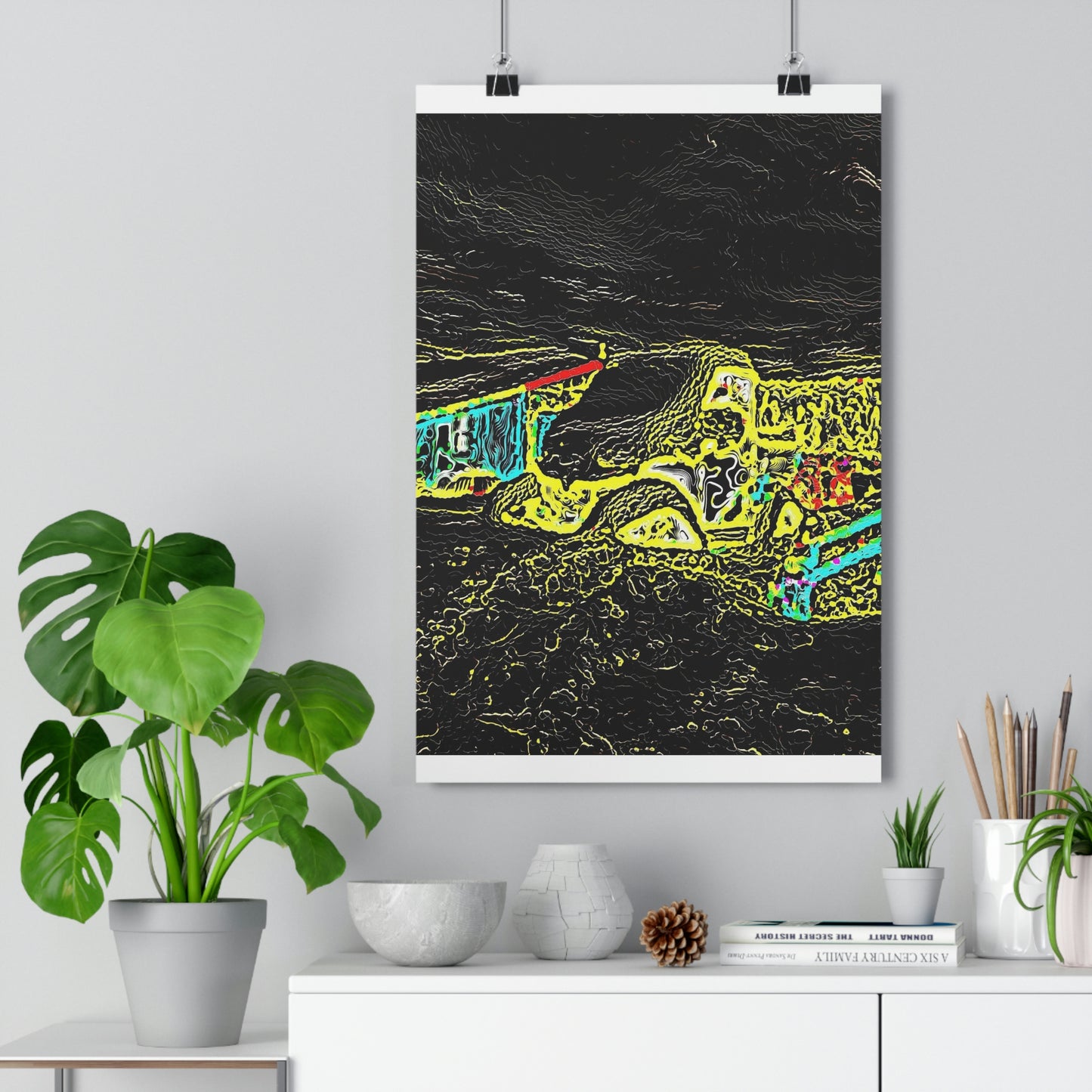 Giclée Art Print ... "Snow Vehicle In Snow Storm At-Rest" ... Circa 12Mar23 ... Central Idaho ... 18-Hours Rendering Time: Original Works ...