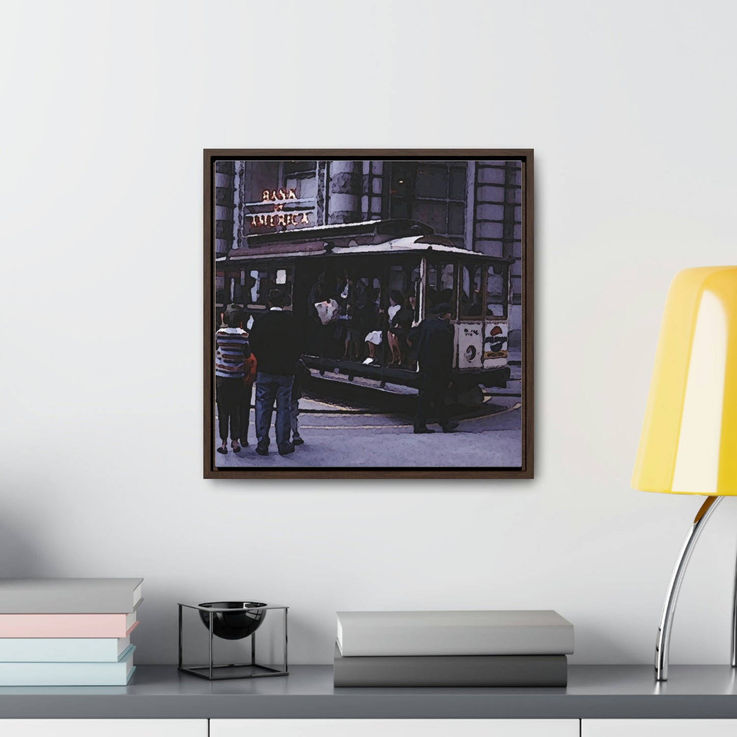 Gallery Canvas Wraps, Square Frame ... San Francisco ... 'Rice-A-Roni-A-San Francisco Treat' ... "A Cable Car Classic" ... Family Archives: 1973 ... Original Works ...