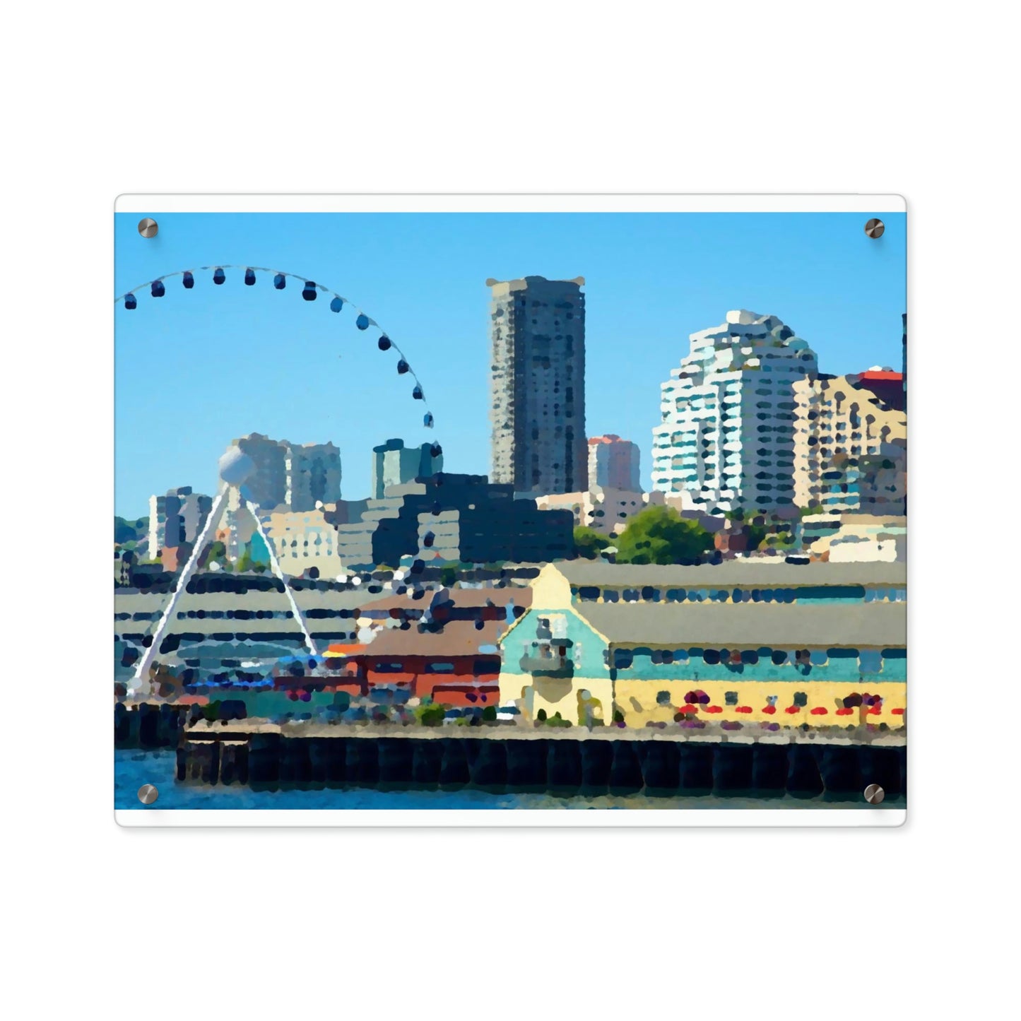 Acrylic Wall Art Panels ... That Classic Wheel ... 'Seattle's Wheel' ... & Old Classic Waterside Vendors ...  'Family Archives' ... Original Works ...