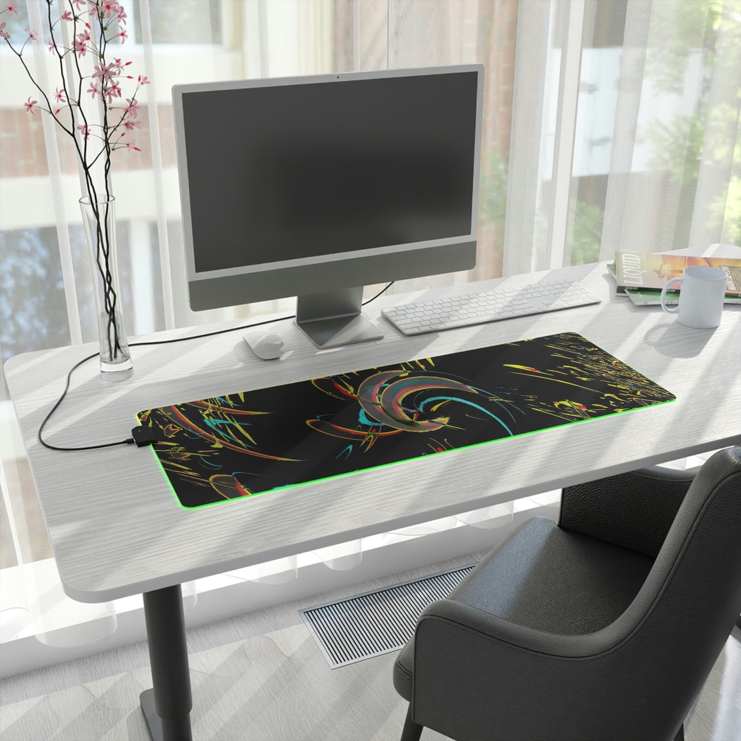 LED Gaming Mouse Pad ... "Waning Moon" ... Central Idaho ... October 2022 ... Rendering Time: 22 Hours ... Original Works ...