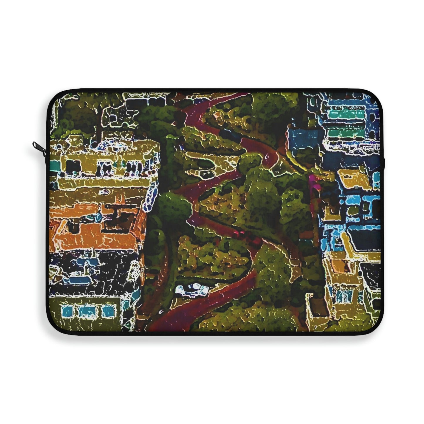 Laptop Sleeve ... A Crazy Street ... 'Eight Winding Curve-Switchbacks' ... "Lombard Street, San Francisco, CA' ... Family Archives: 1970's ... Original Works ...