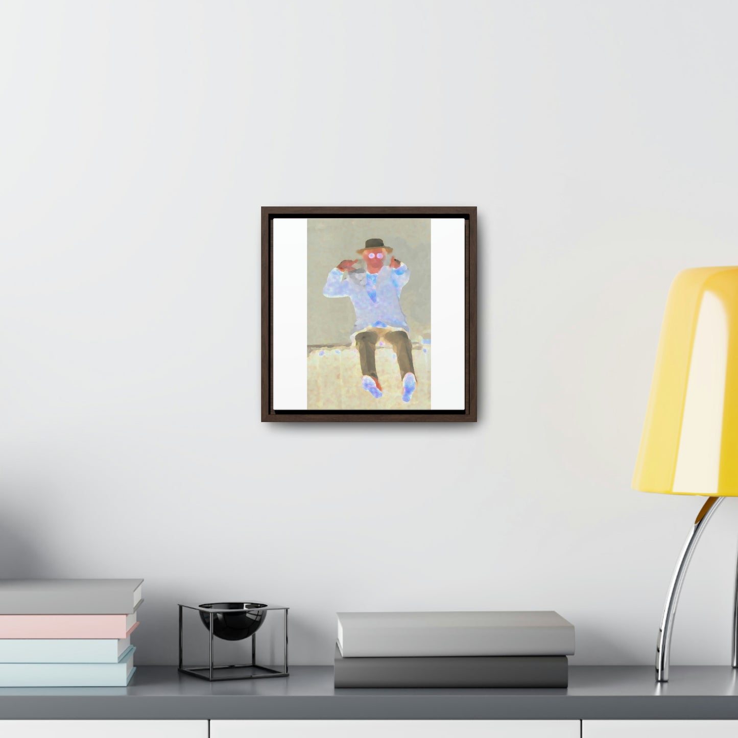 Gallery Canvas Wraps, Square Frame ... "Here's To You Friends & Associates" ... Geting-Er-Done ... Idaho / Washington Border (Lewiston, ID - Clarkston, WA) ... Original Works: Rendering Time: 8 Hours ...